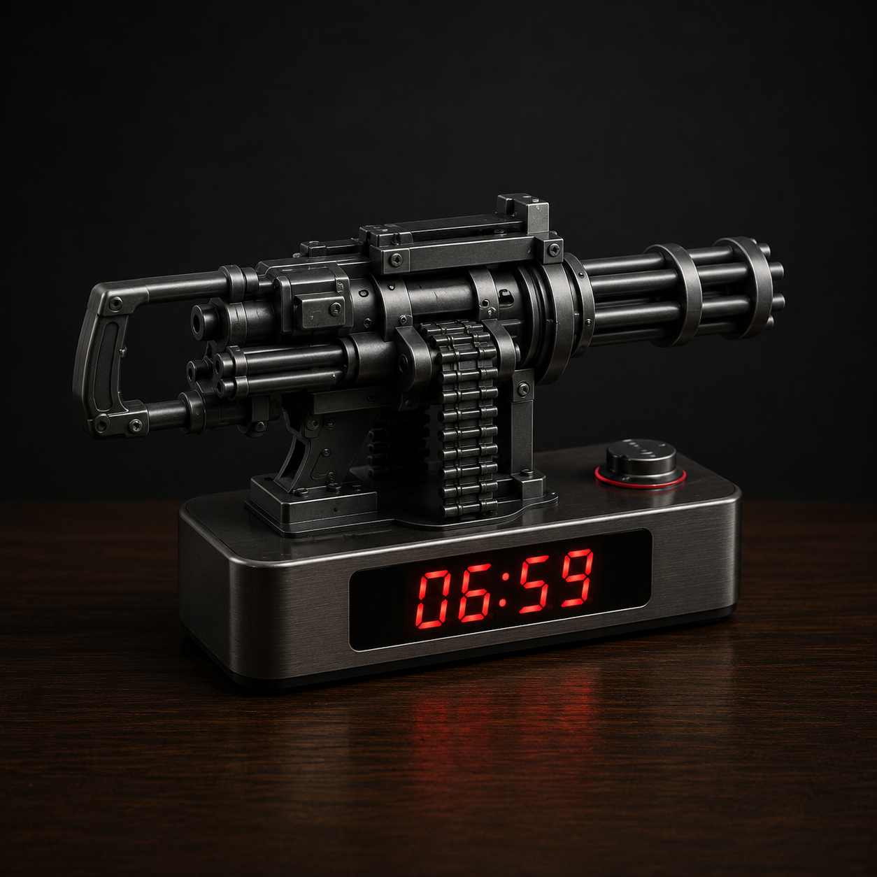 🔫 Pistol-Shaped Novelty Alarm Clock for Heavy Sleepers
