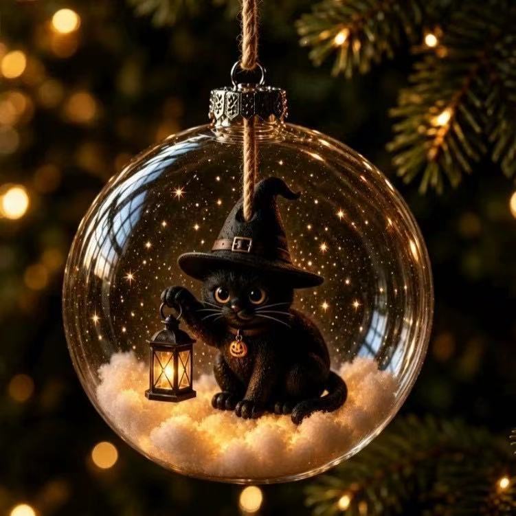 🎃 Halloween LED Transparent Bauble Hanging Ornaments Set