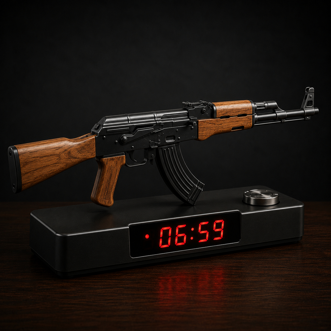 🔫 Pistol-Shaped Novelty Alarm Clock for Heavy Sleepers