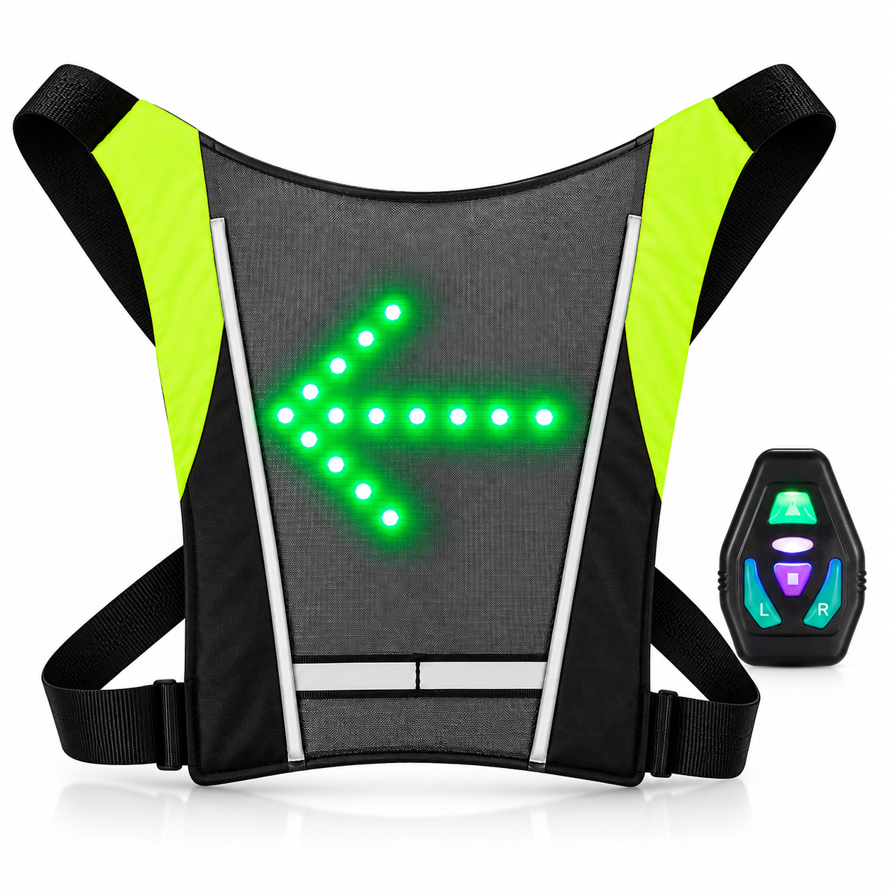 🚴 LED Turn Signal Cycling Safety Vest