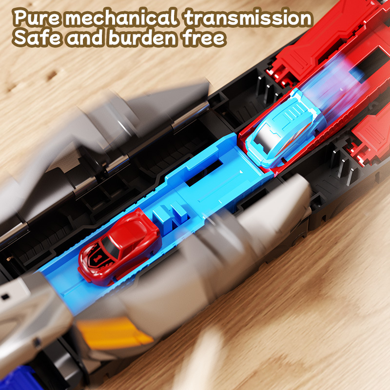 🚗 Modular Eject Race Track Transformable Car Playset | Kids Mechanical Launch Vehicle Toy