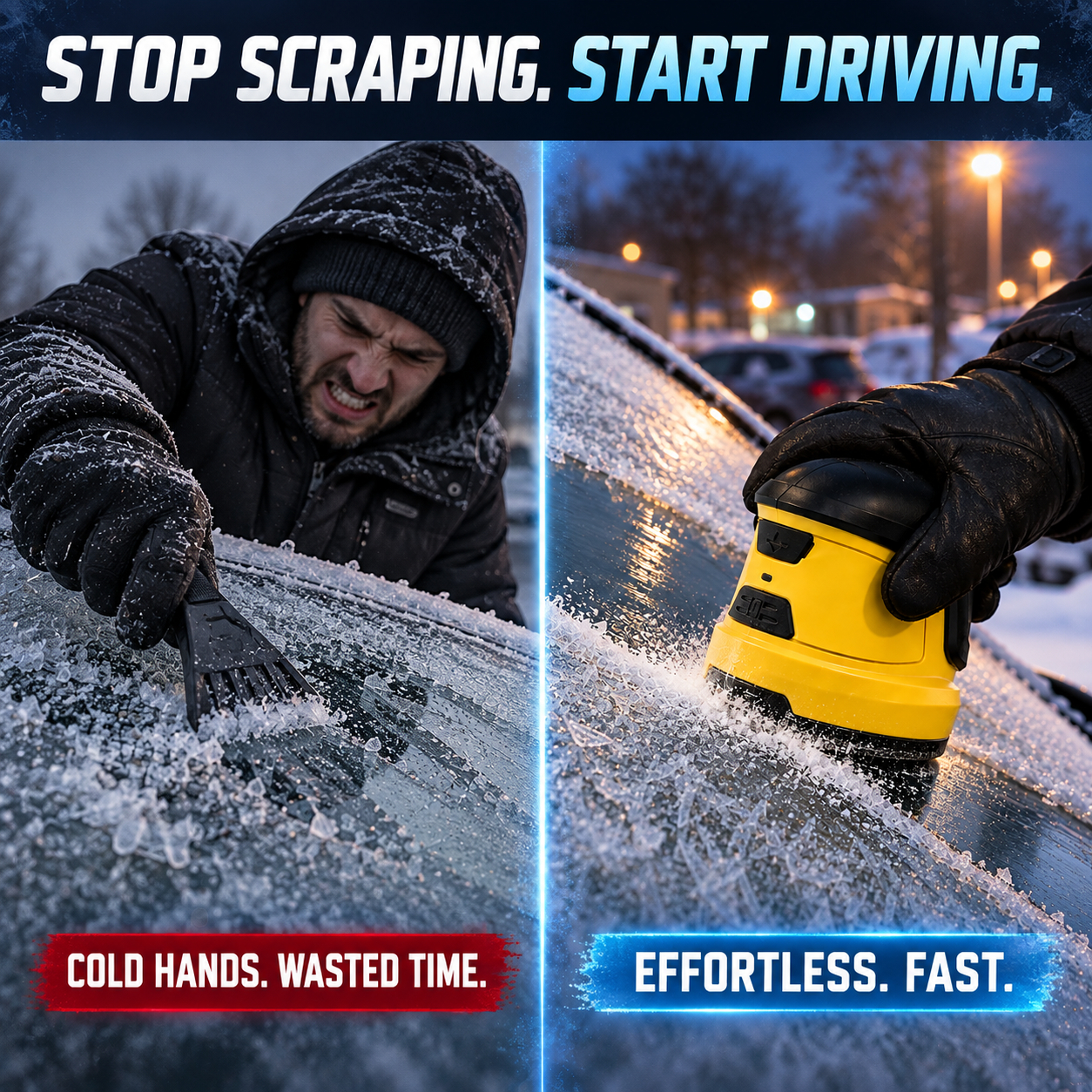 ❄️ FROZTRUSH Electric Windshield Ice Scraper