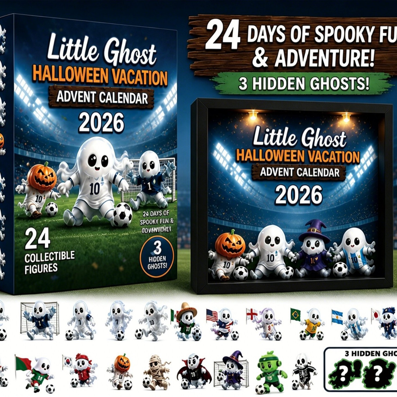 👻 24 Days Haunted House Build-Up Advent Calendar | Halloween Countdown Blind Box Mini Figurine Set