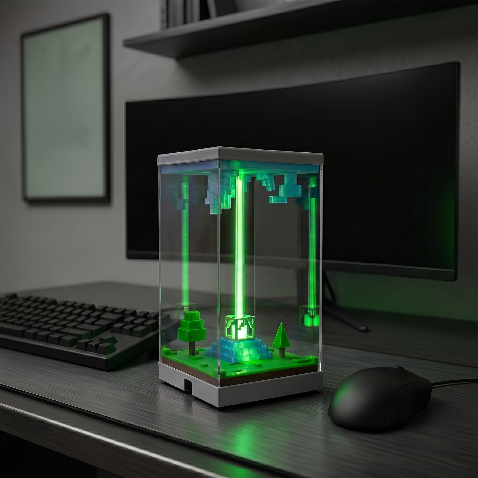 🎮 Pixel Beacon RGB Night Light With Remote & Timer Function