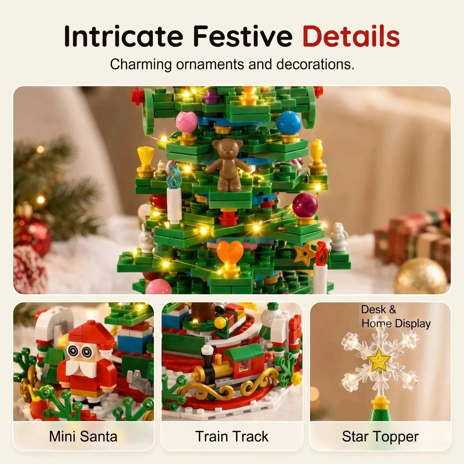 24-Day Christmas Countdown Building Block Set