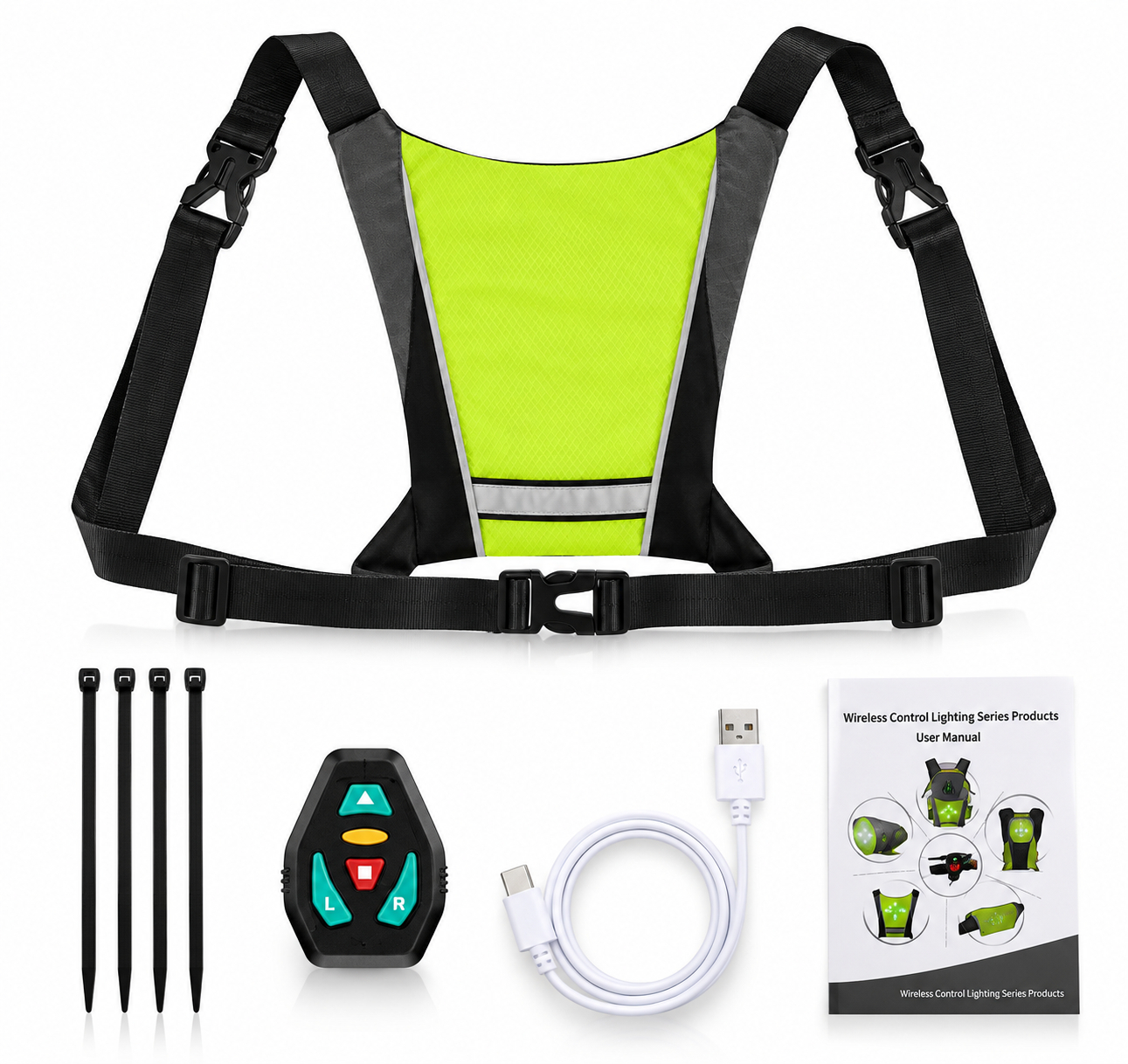 🚴 LED Turn Signal Cycling Safety Vest