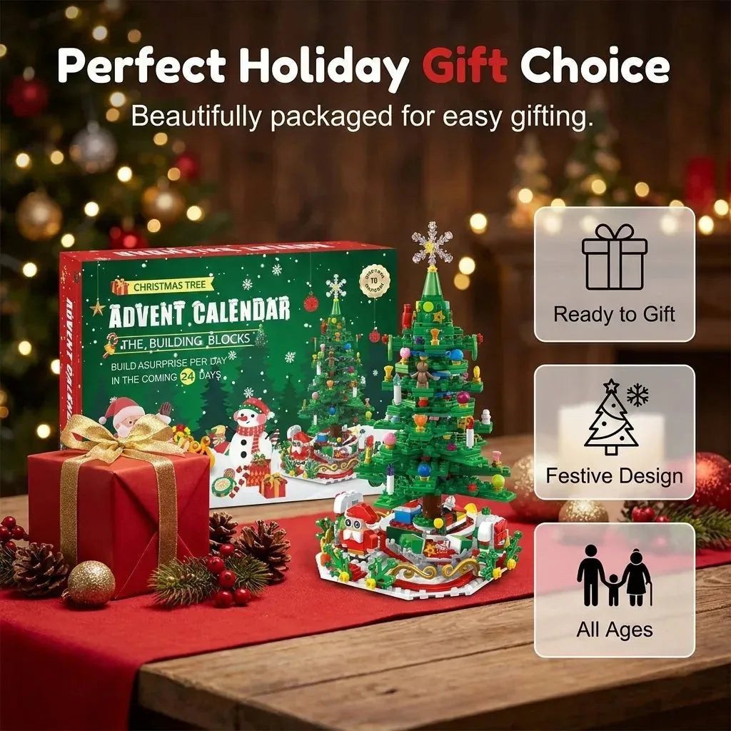 24-Day Christmas Countdown Building Block Set