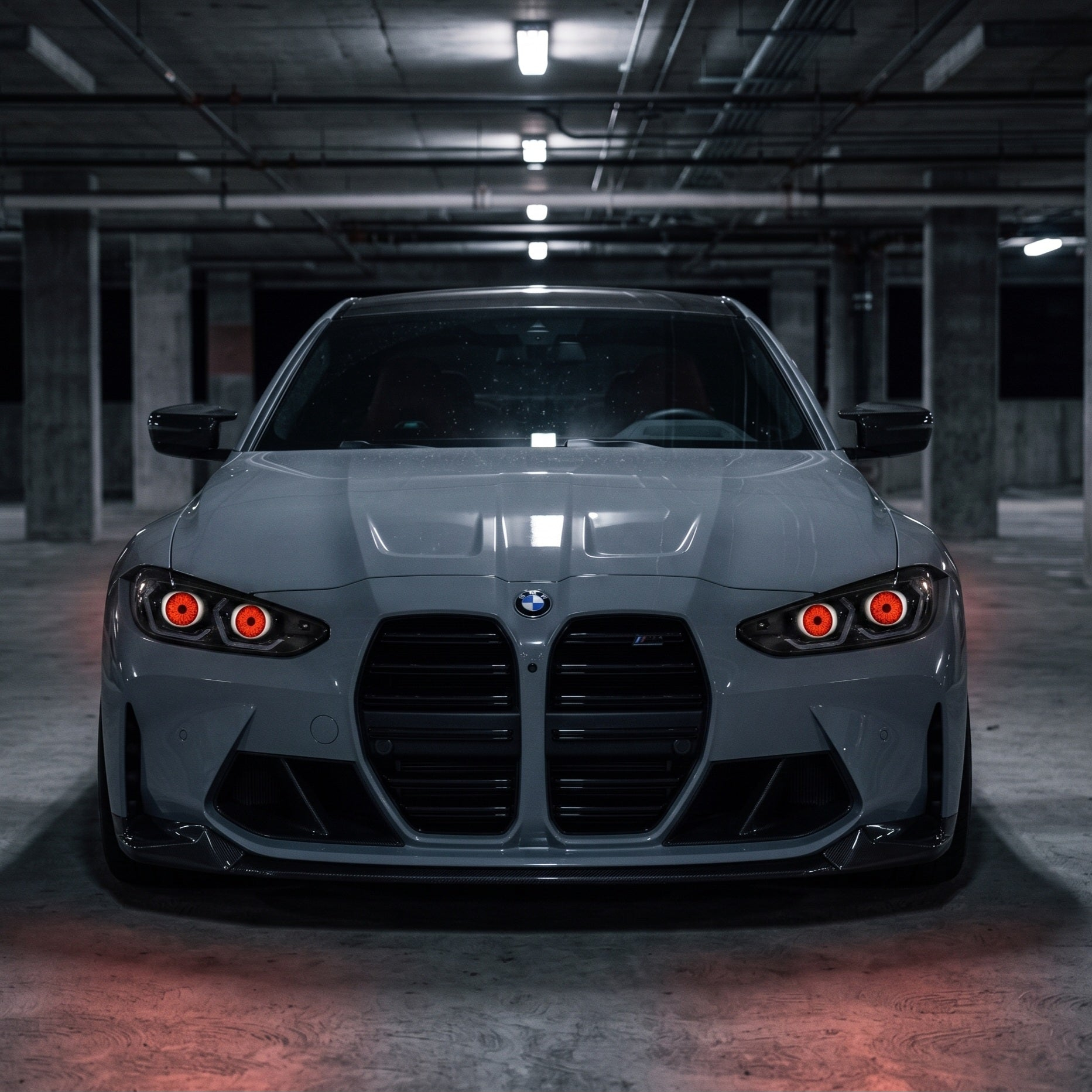 👿 Universal LED "Demon Eye" Car Headlight with Remote-Controlled Dynamic Ambient Lighting