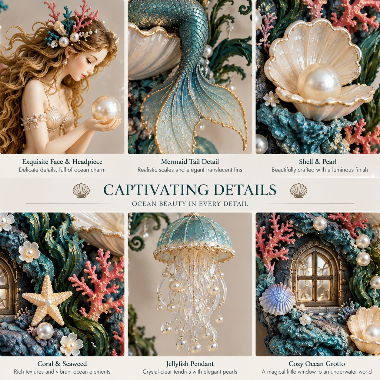 🧜‍♀️✨ Mermaid Pearl Wall Light 🐚🌊