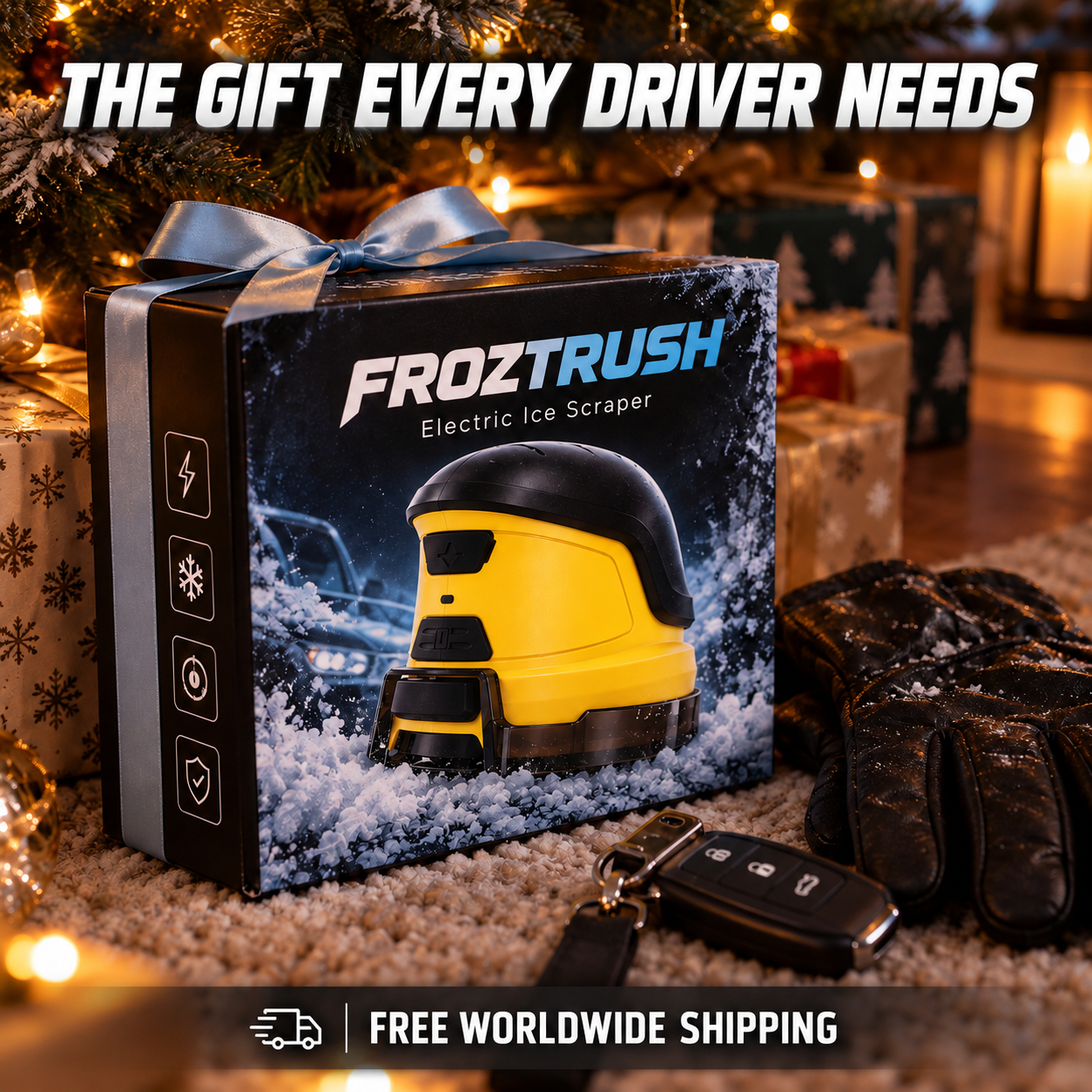 ❄️ FROZTRUSH Electric Windshield Ice Scraper