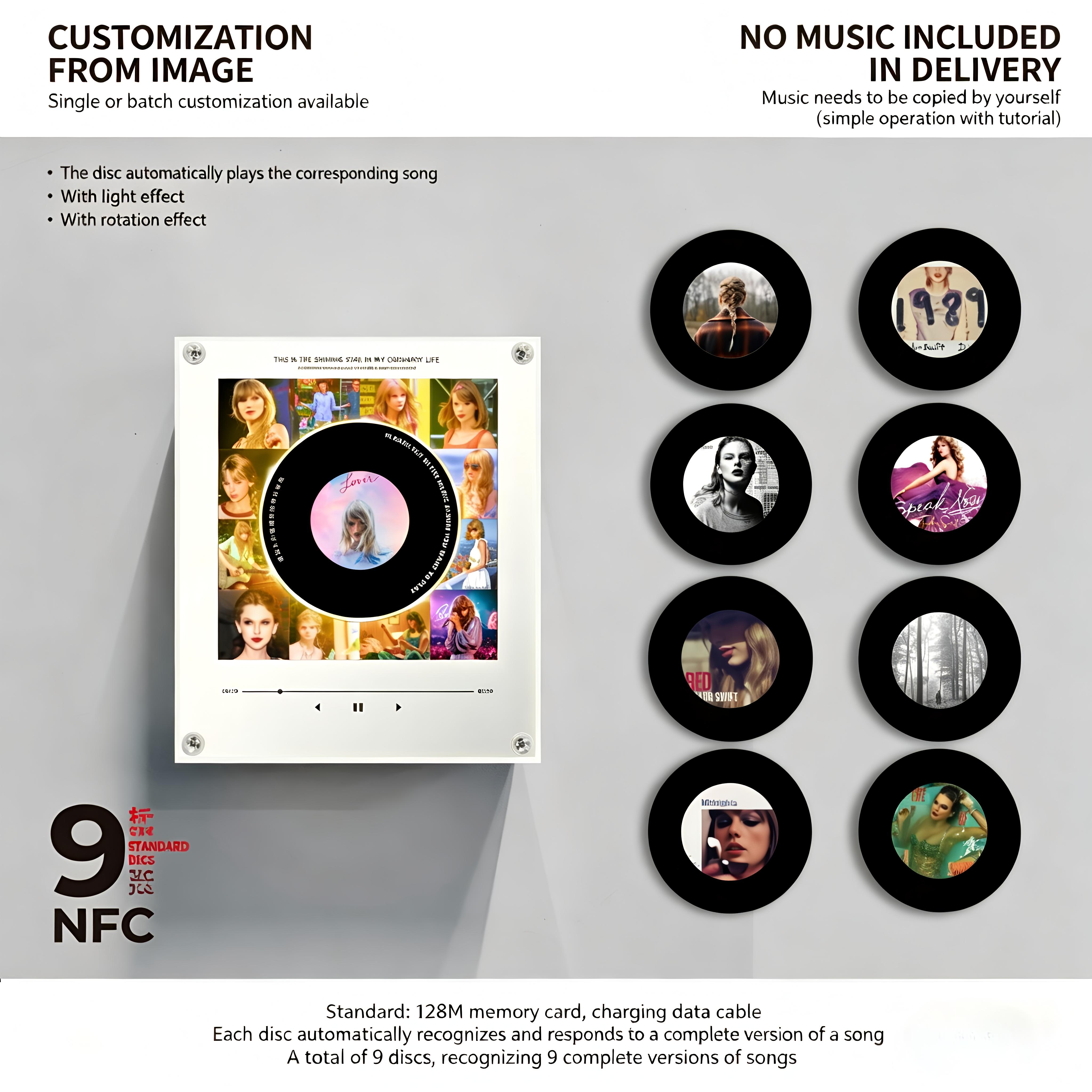 🎤🎶 Retro Cassette NFC Music Player Box | Custom Michael Jackson Album Magnetic Fridge Stickers Set