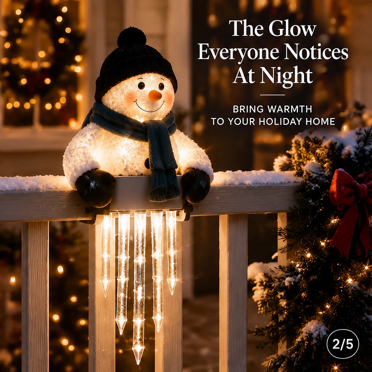 ⛄ Today 49% OFF - WinterGlow Snowman Icicle Light Decor