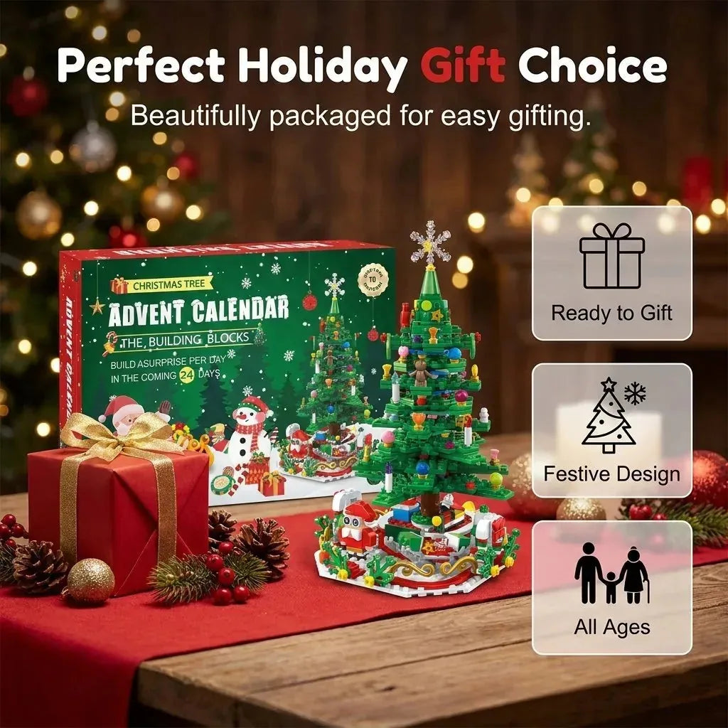 24-Day Christmas Countdown Building Block Set detail view