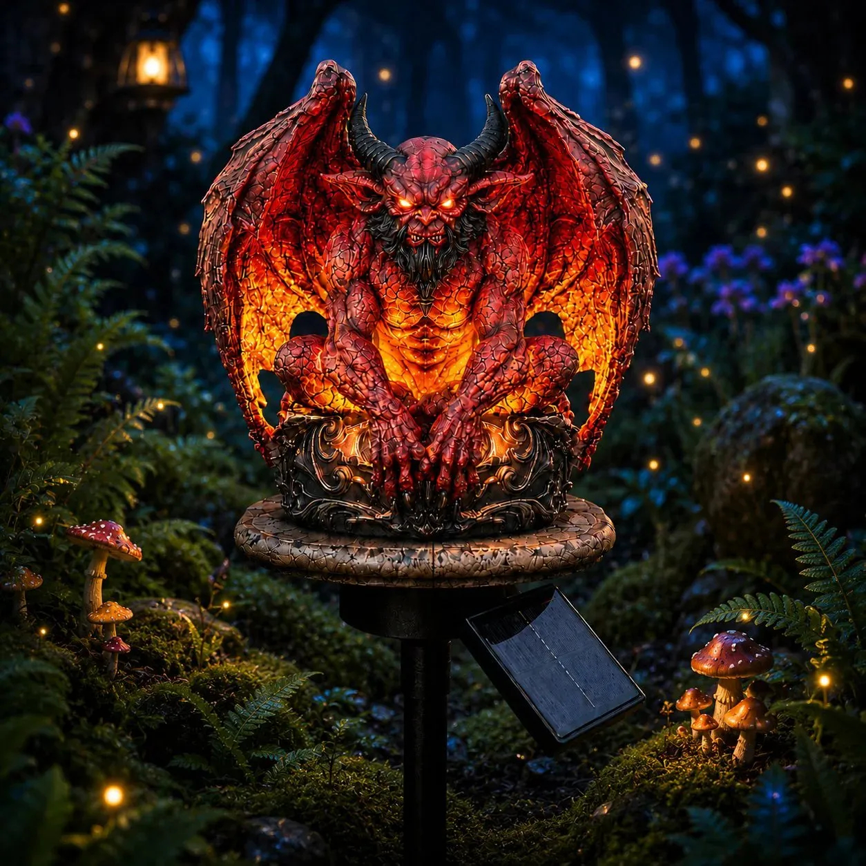 🔥 Gargoyle Guardian Solar Garden Stake Light – 🦇Glowing Gothic Outdoor Yard Decor