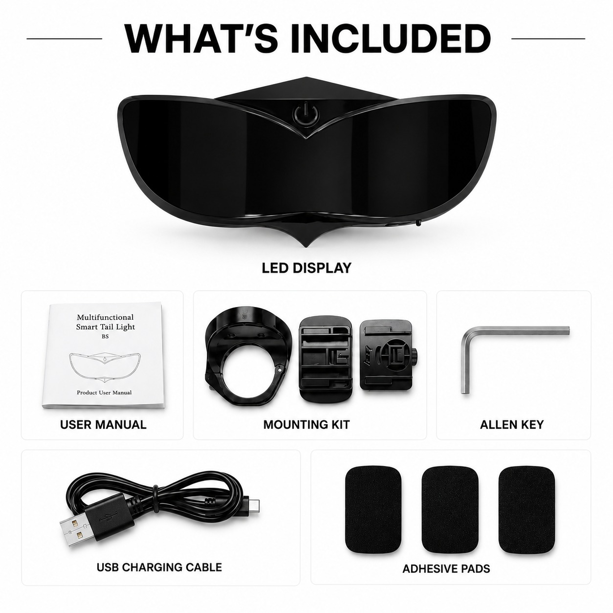 👿 Helmet LED Demon Eyes Smart Warning Light