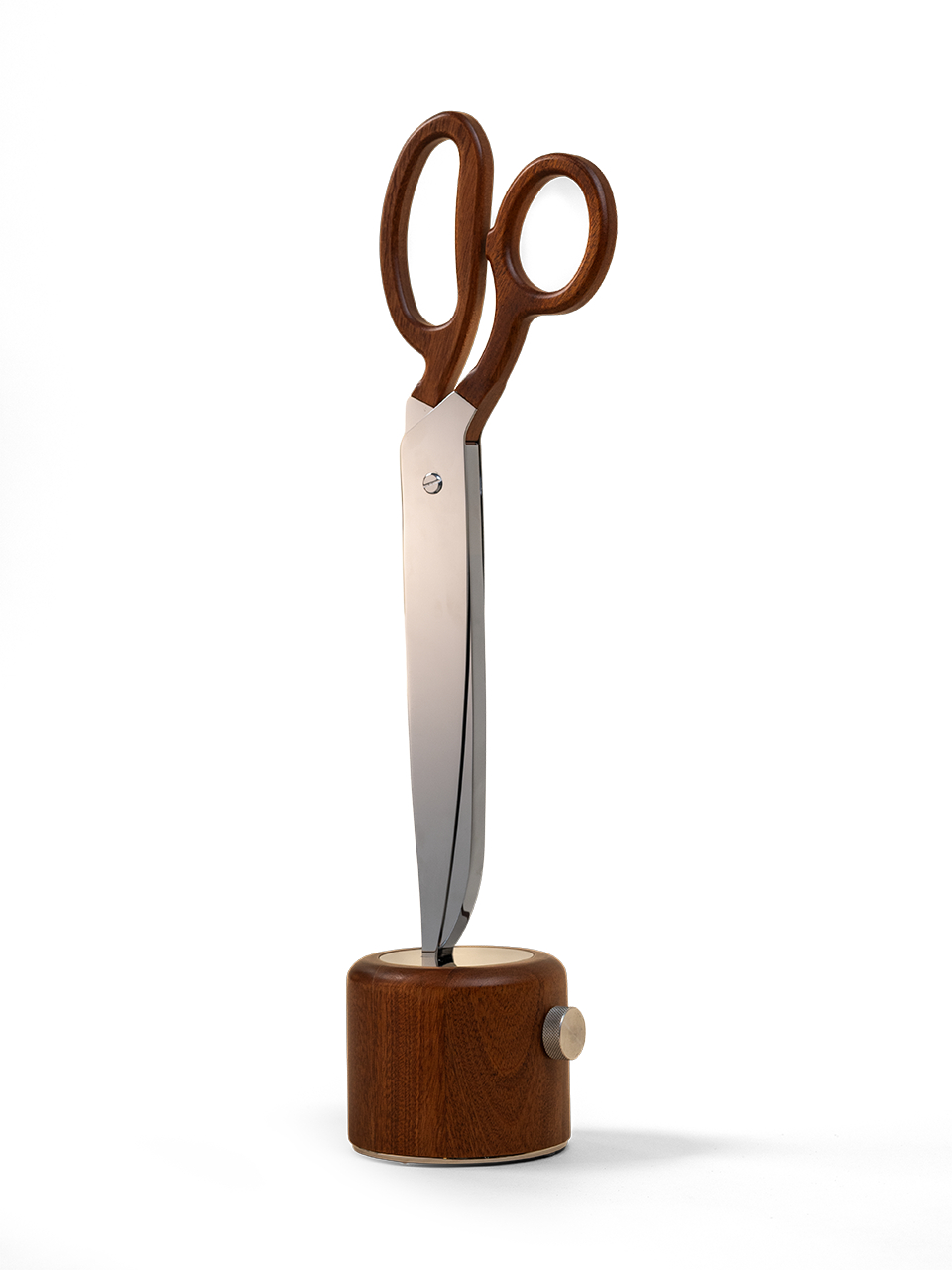 ✂️ Scissors-Shaped Sapele Wood Desk Lamp