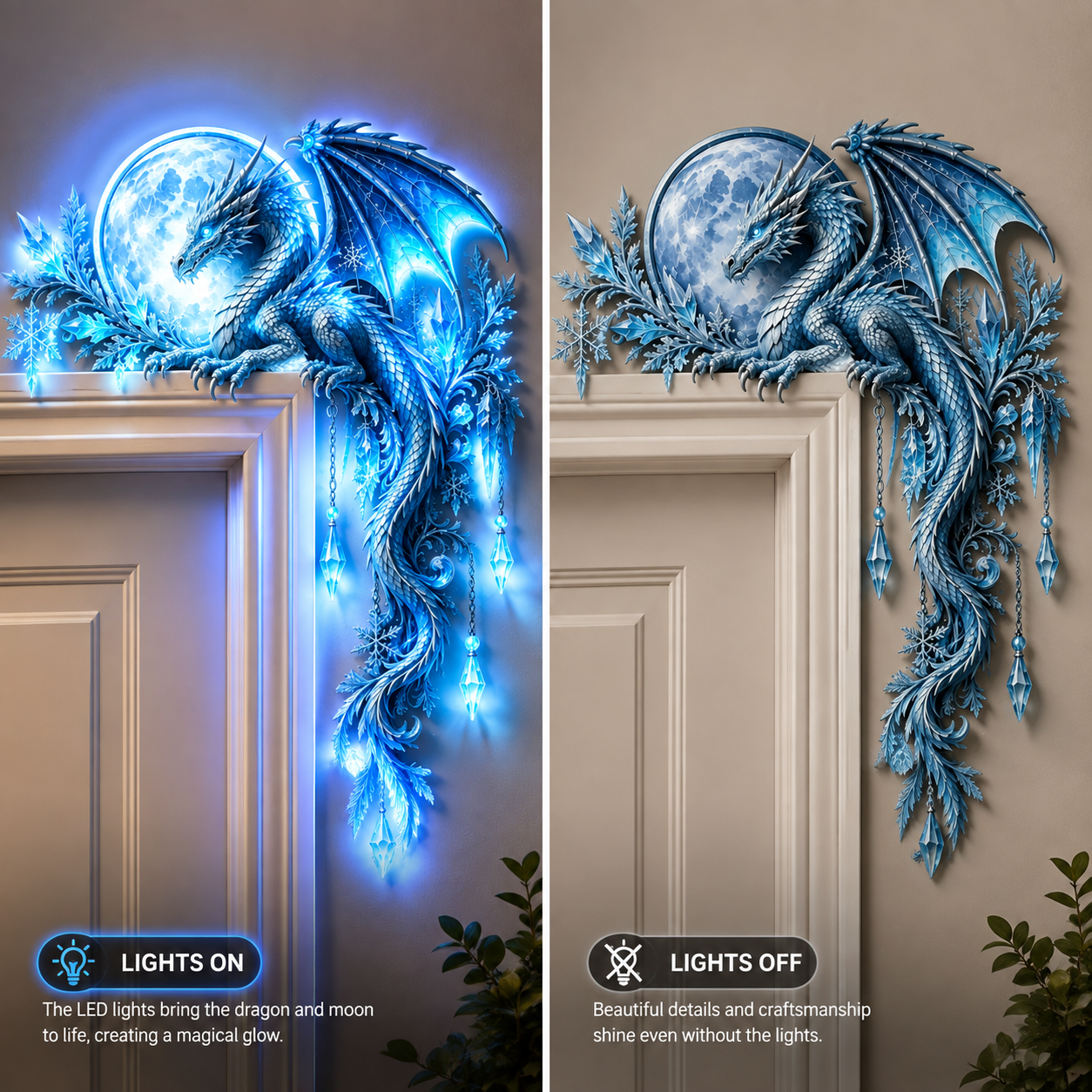 🐉 Dragon Moon Door Corner Decor Light