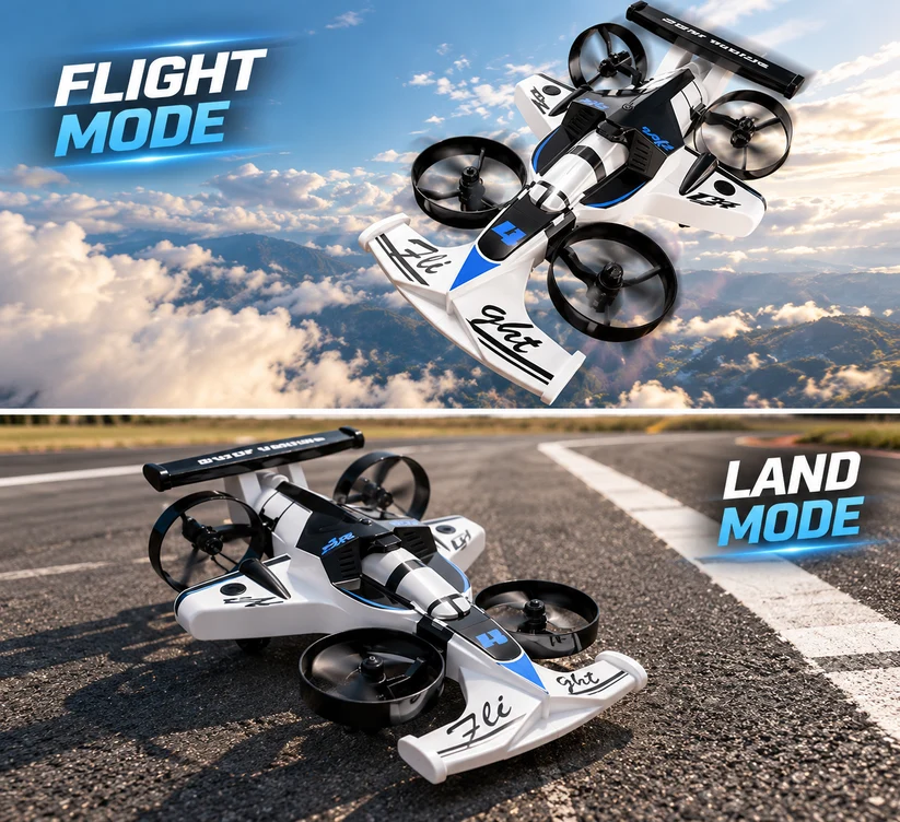 🚗✈️ 2-in-1 Land/Air RC Drone Car