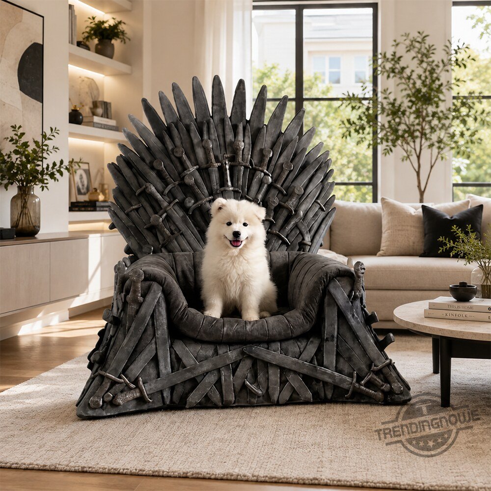 ⚔️ Medieval Sword Throne Plush Pet Bed | Dog & Cat Comfortable Rest Seat