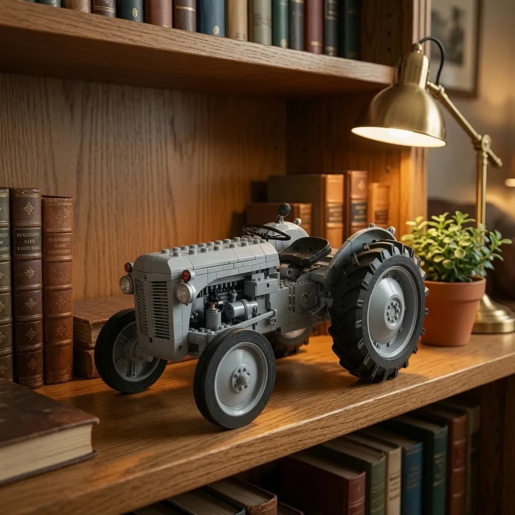 🚜 Vintage Farm Tractor Building Blocks Set | Retro Classic Farm Machinery Model Collectible