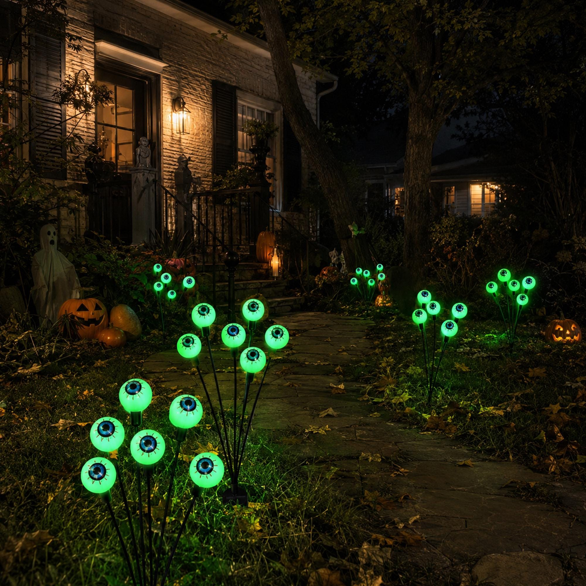 👁️ Halloween Solar Eyeball Garden Stake Lights