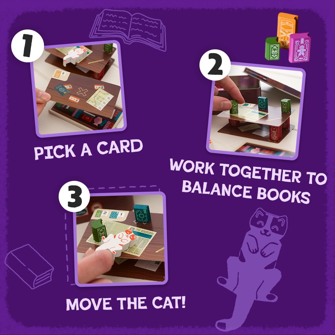 📚 Portable Tin Box Bookshelf Balance Cooperative Board Game | Pocket Travel Party Tabletop Game
