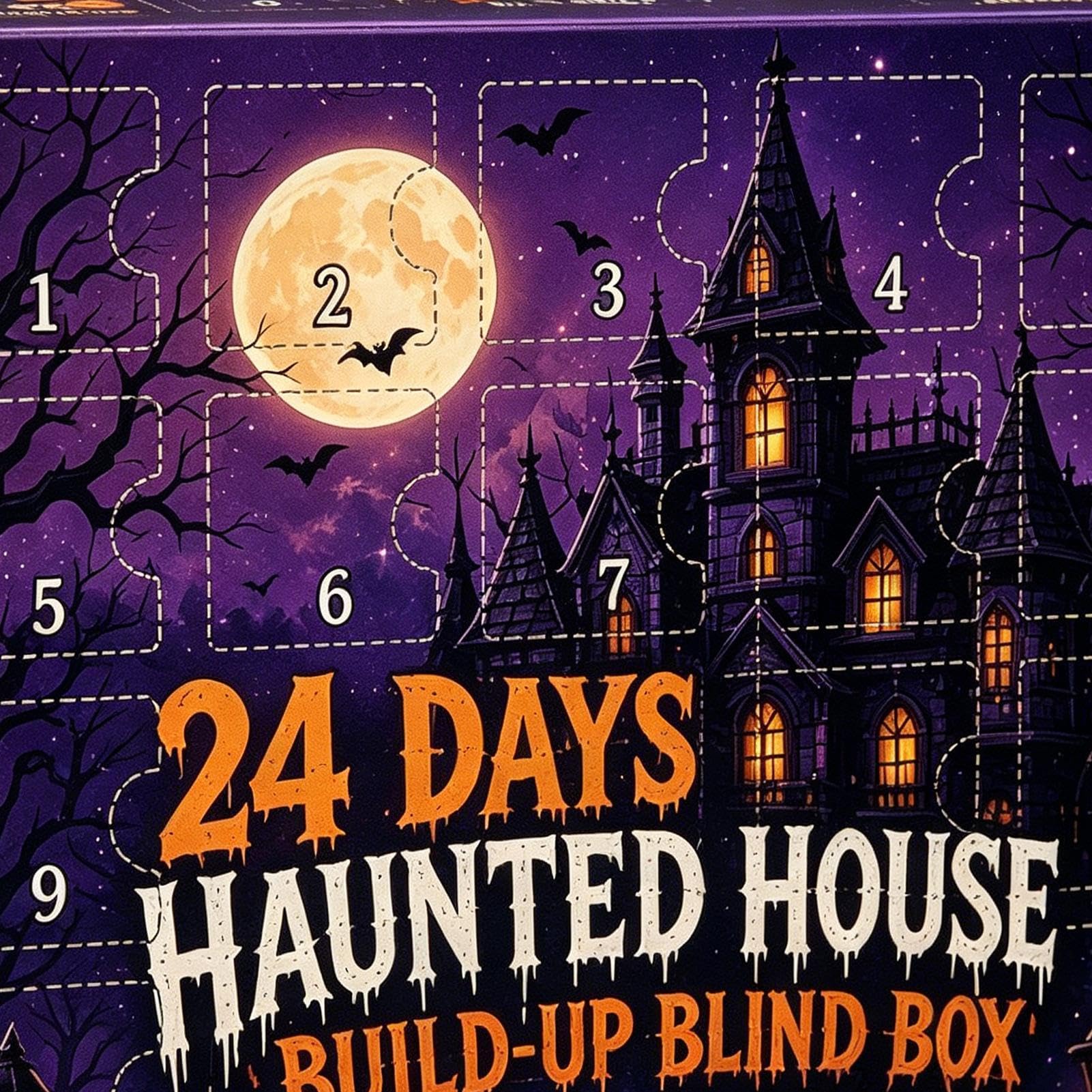 👻 24 Days Haunted House Build-Up Advent Calendar | Halloween Countdown Blind Box Mini Figurine Set