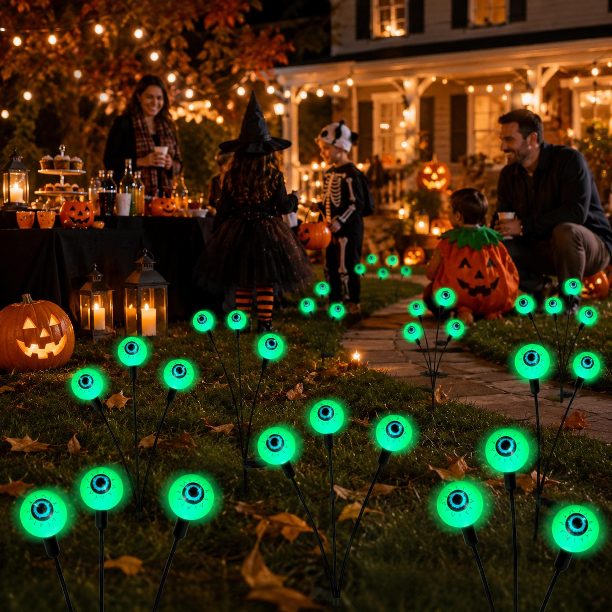 👁️ Halloween Solar Eyeball Garden Stake Lights