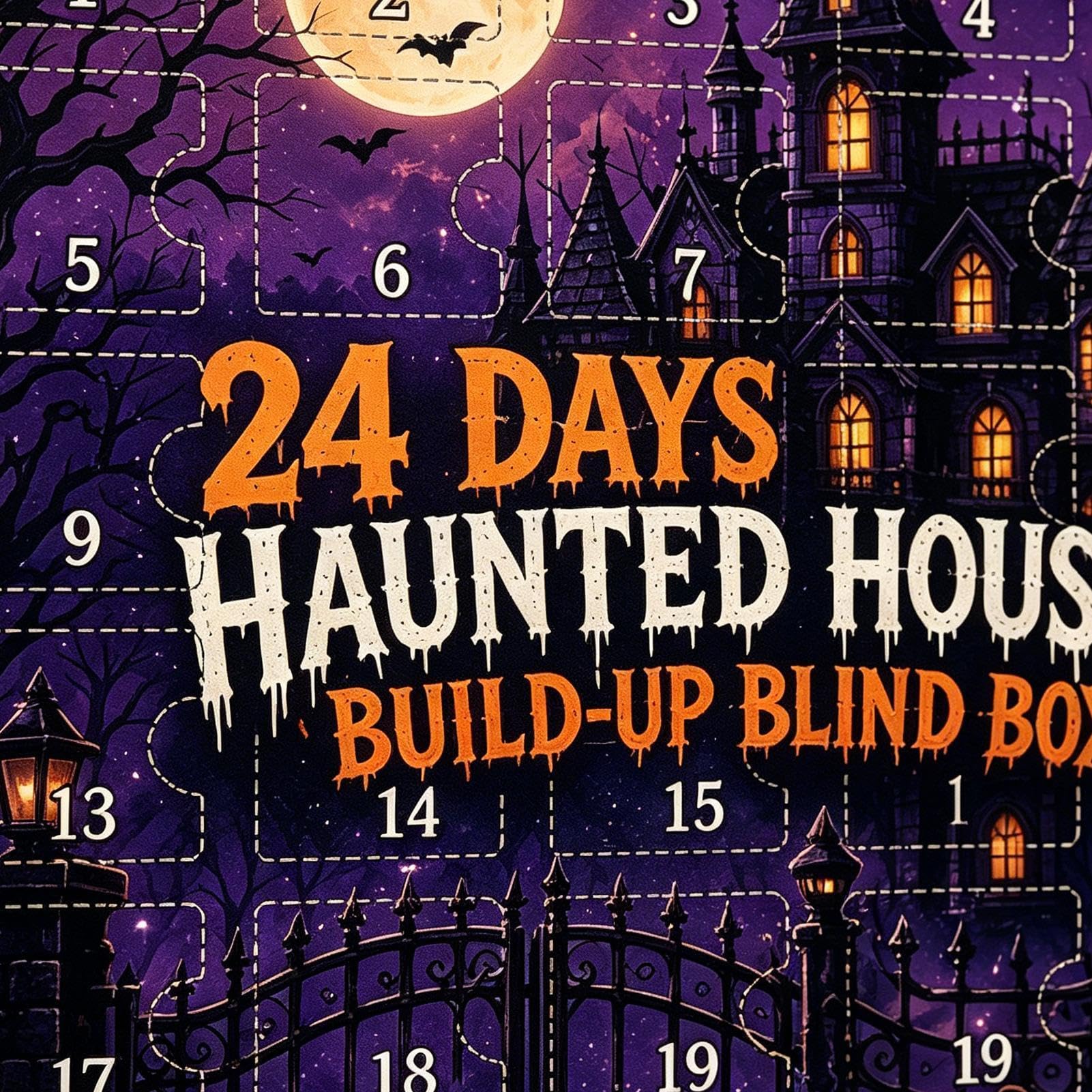 👻 24 Days Haunted House Build-Up Advent Calendar | Halloween Countdown Blind Box Mini Figurine Set