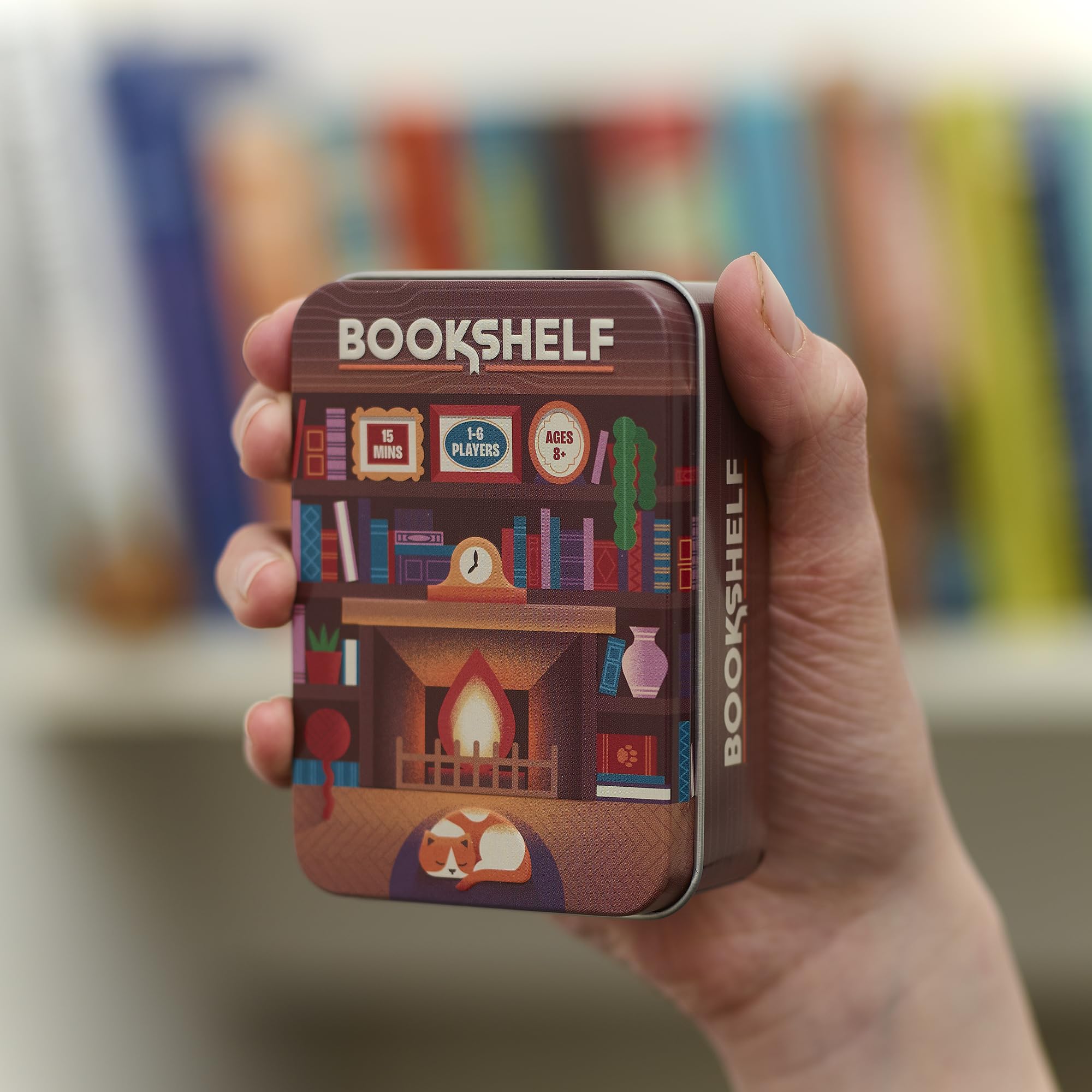 📚 Portable Tin Box Bookshelf Balance Cooperative Board Game | Pocket Travel Party Tabletop Game