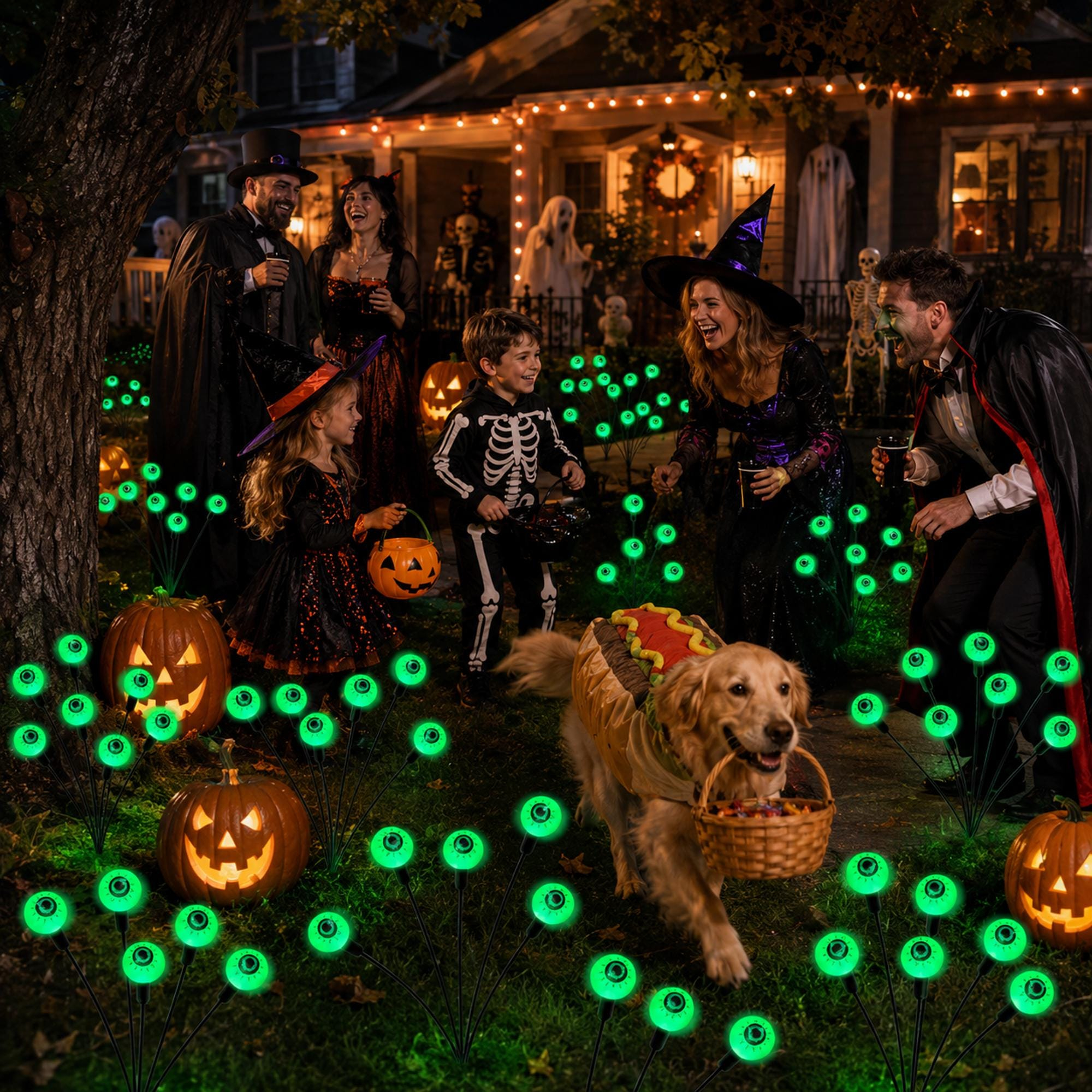 👁️ Halloween Solar Eyeball Garden Stake Lights