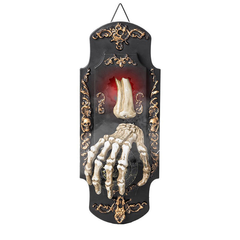 🕷️ Animated Glowing Spider-Eyed Halloween Doorbell | Spooky Sound Light Up Door Hanging Prop