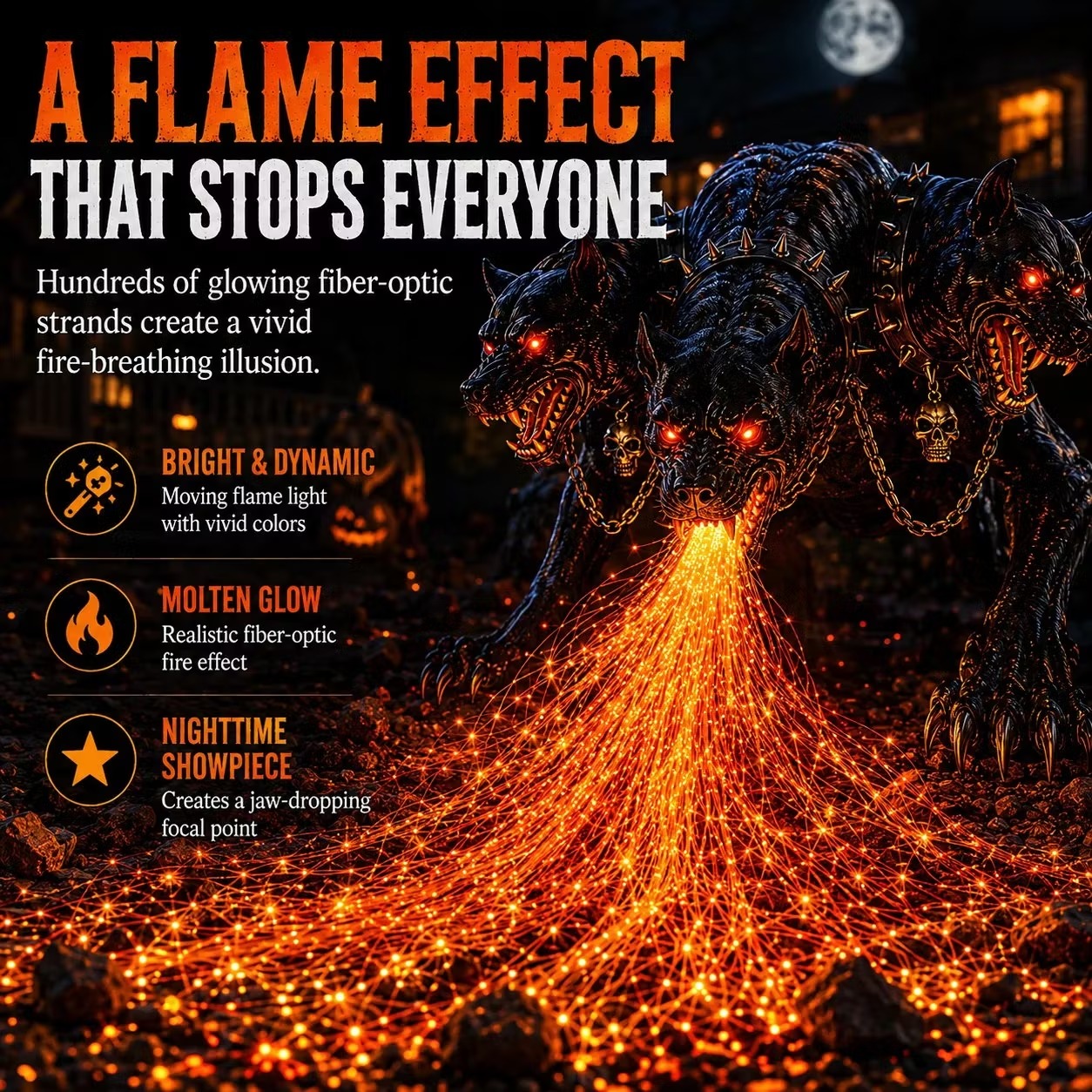 🔥 Fire-Breathing Solar Garden Light