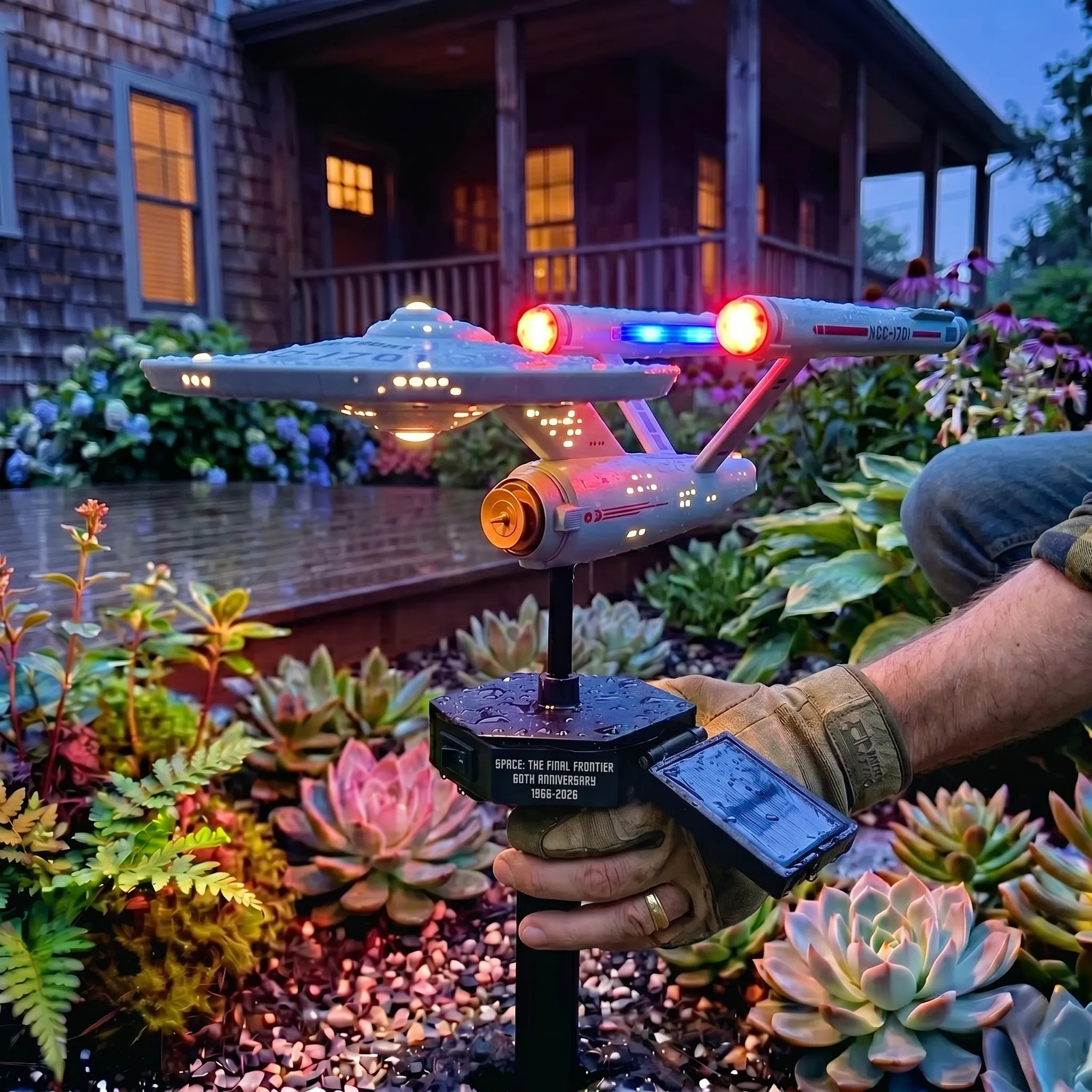 🚐 Scooby Doo Mystery Machine Solar Garden Stake Light | Retro Hippie Van Outdoor Landscape Decor Lamp