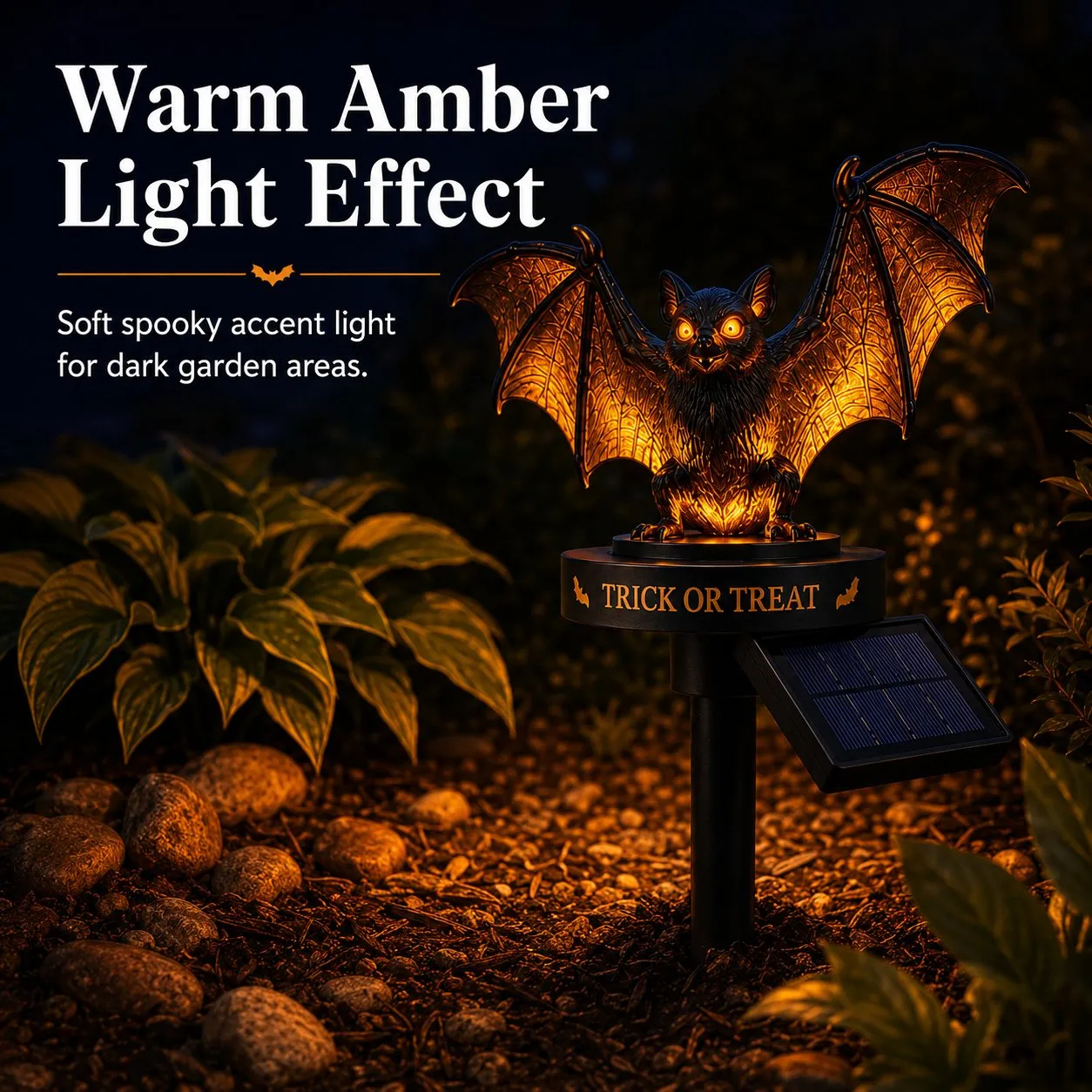 🔥 Solar Halloween Bat Garden Stake Light 🦇