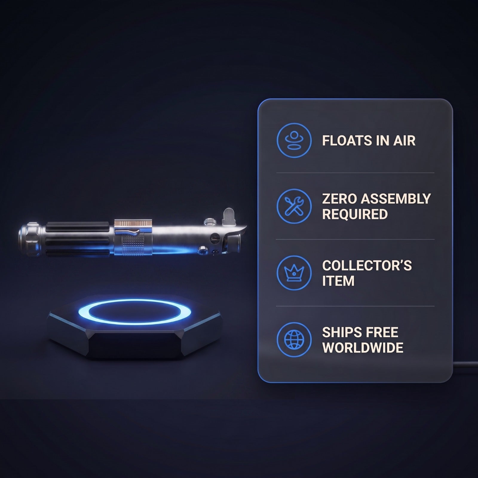 ⚔️ Magnetic Levitating Lightsaber Hilt Display Stand