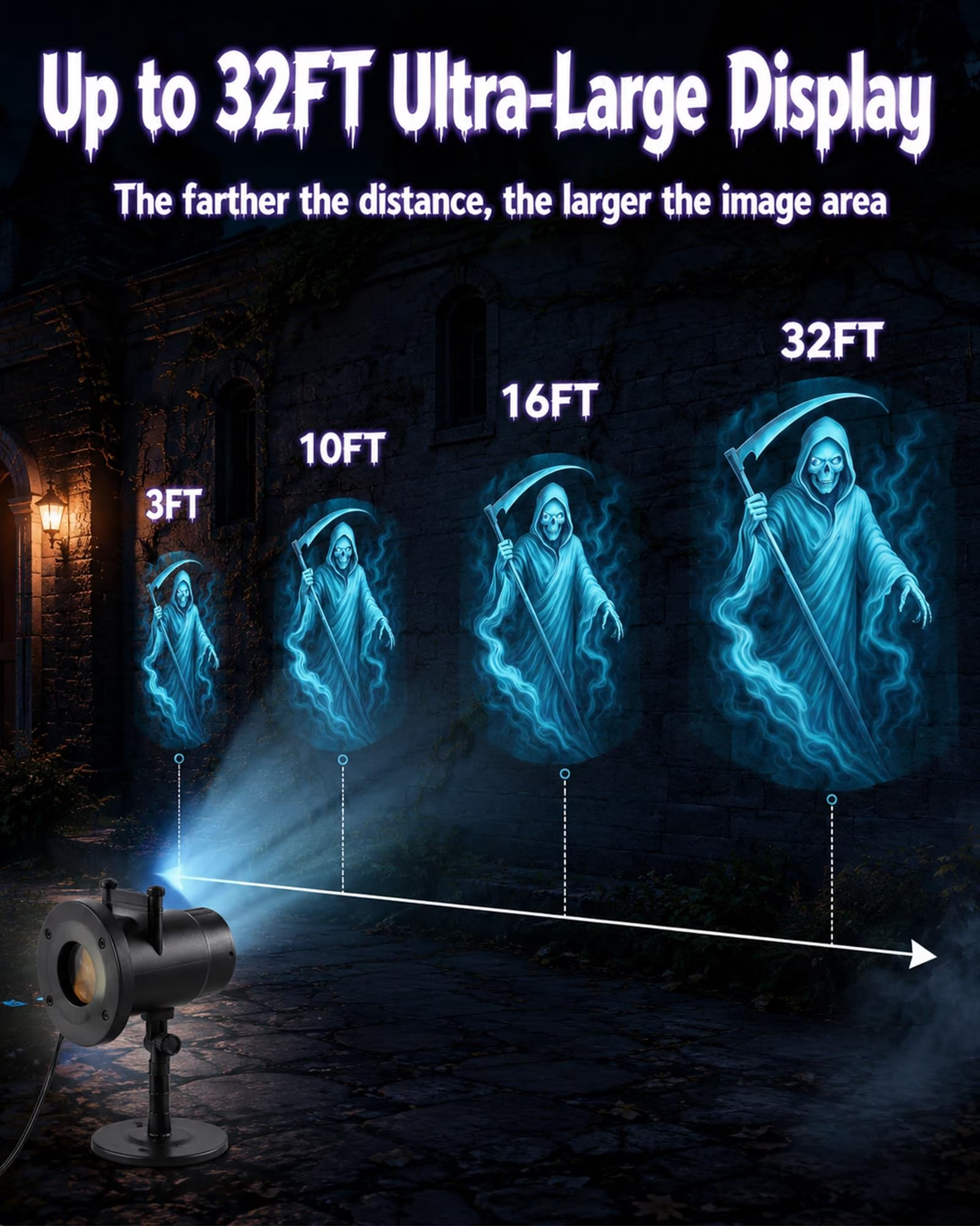 👻 Halloween Ghost Projector Light Outdoor Holiday Projection Lamp