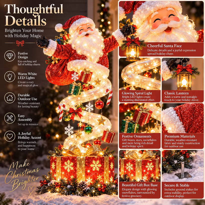 ⏰Limited Stock 50% OFF -🎅✨ Santa’s Magical Gift Light 🎁🌟