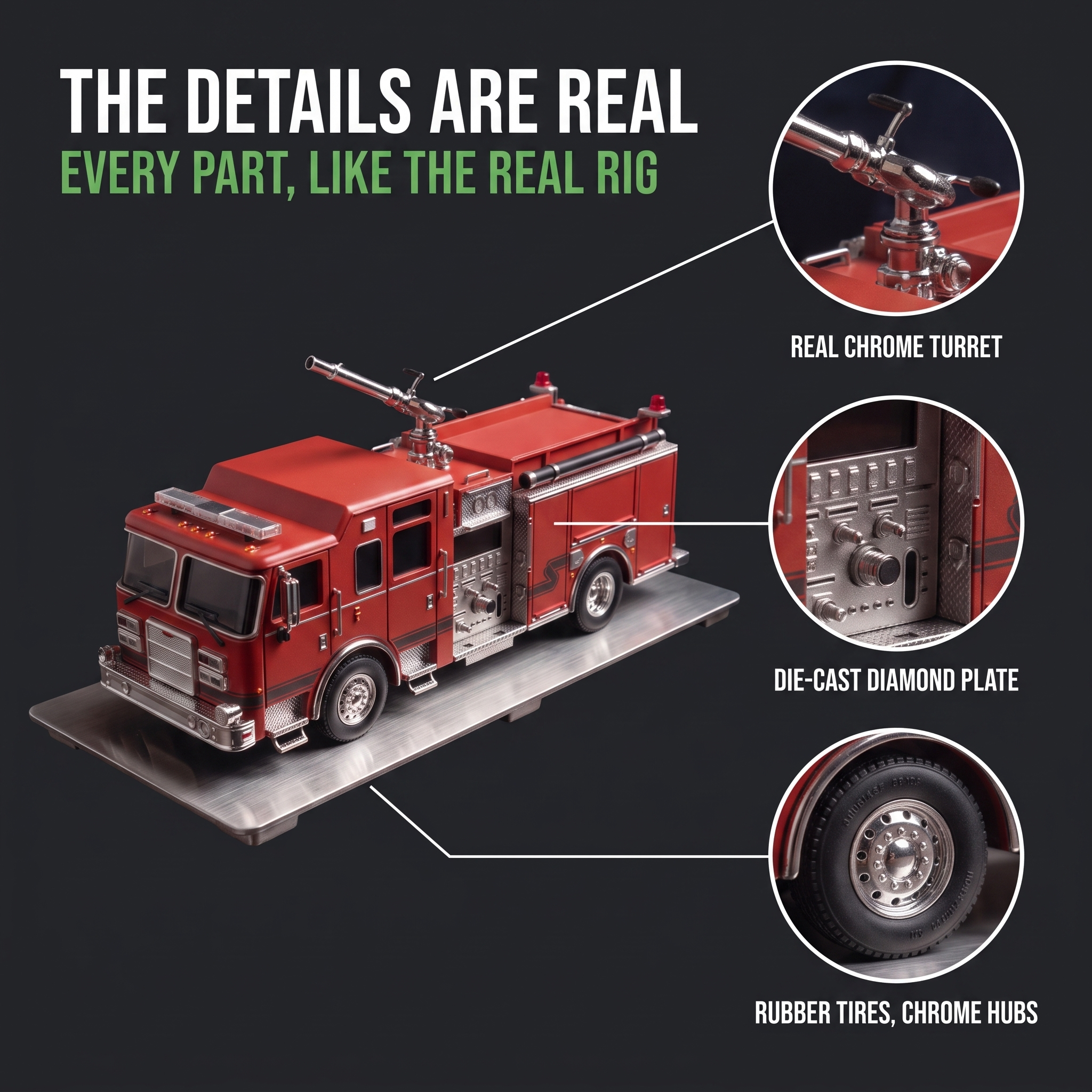 🚒 Die-Cast Fire Truck Multi-Function Alarm Clock With Mist Diffuser & Emergency Light Siren
