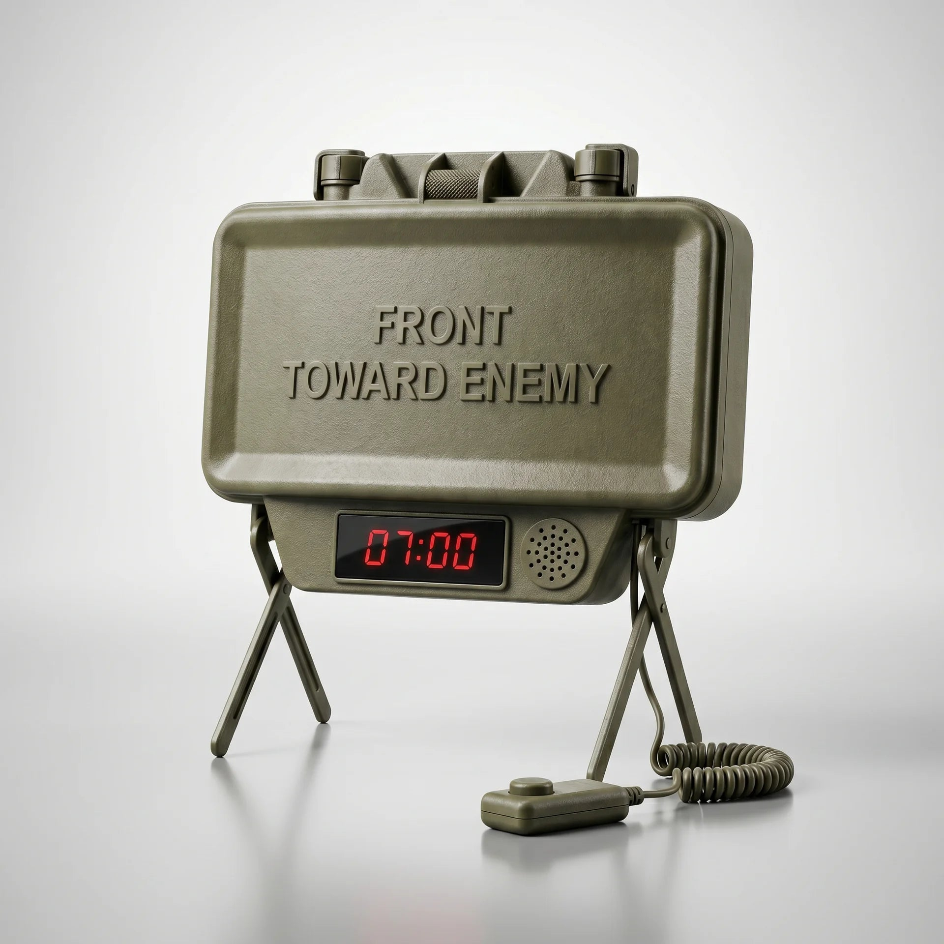 💣 Tactical Grenade Shaped Rechargeable Alarm Clock | Heavy-Duty Non-Snooze Wake-Up Desk Decor