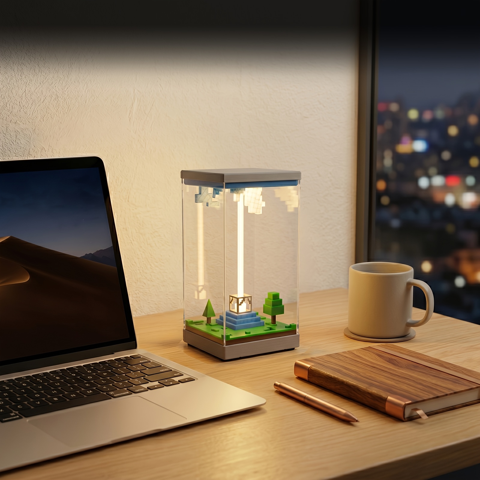 🎮 Pixel Beacon RGB Night Light With Remote & Timer Function