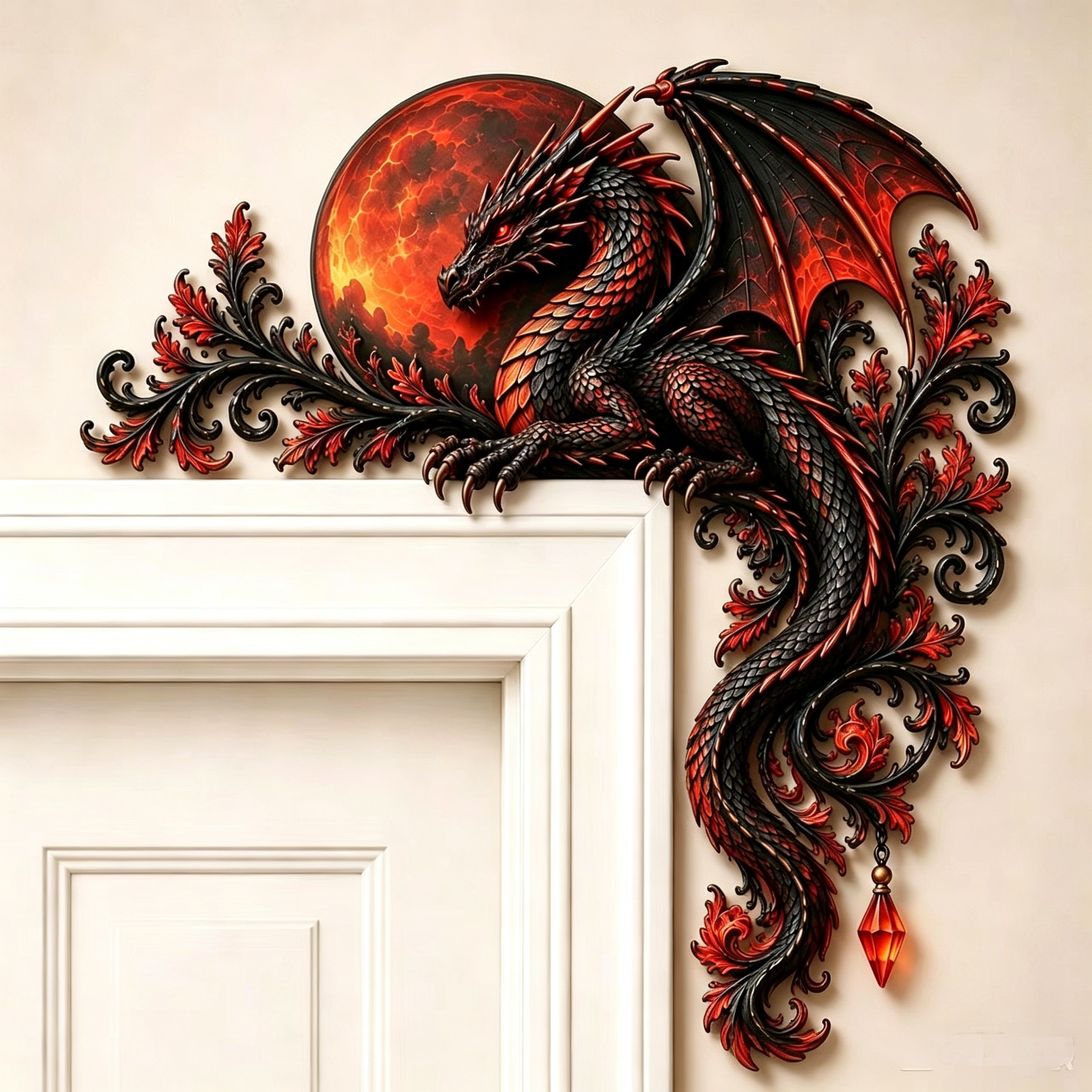 🐉 Dragon Moon Door Corner Decor Light