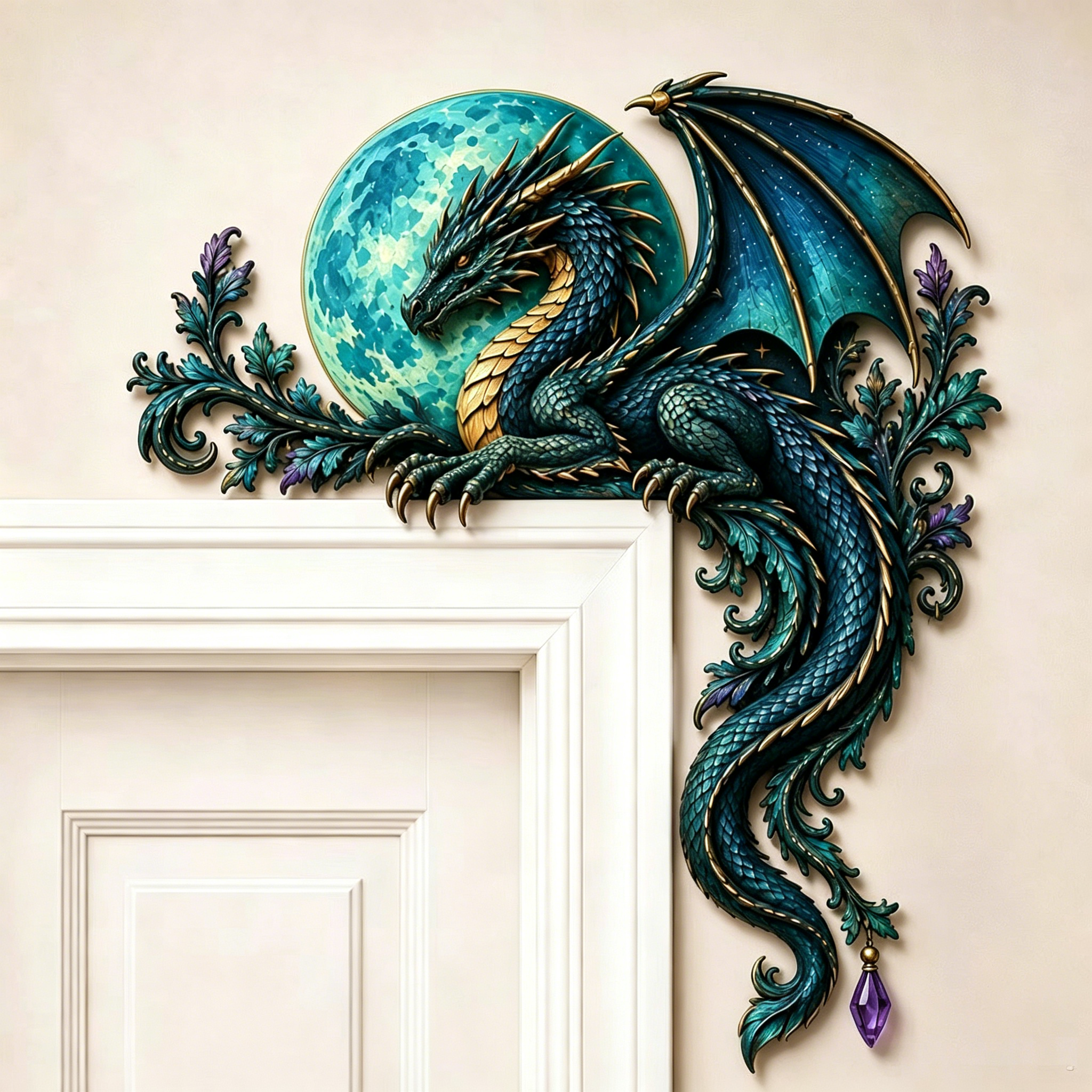 🐉 Dragon Moon Door Corner Decor Light