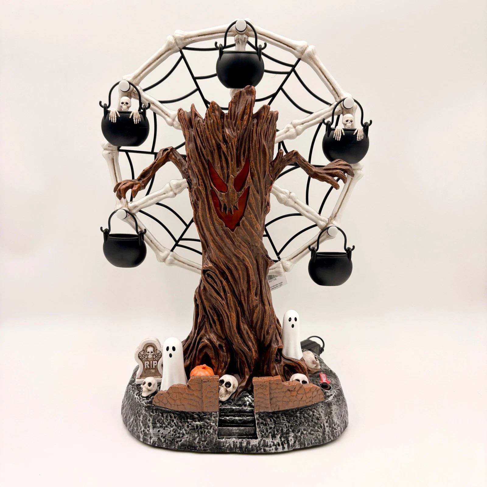 🎃✨Halloween Spooky Ghost Tree Ferris Wheel Desktop Ornament | Light-Up Seasonal Table Centerpiece Prop