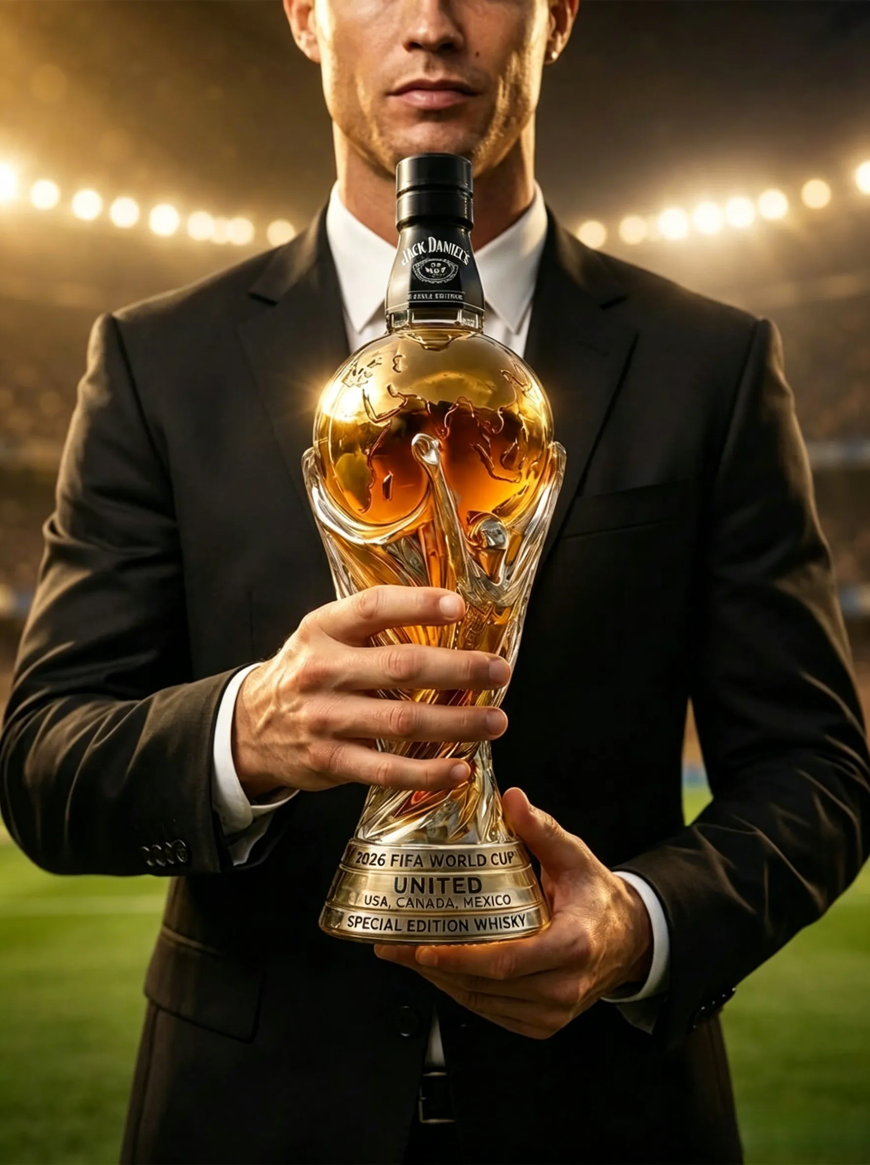 🏆 2026 FIFA World Cup Trophy-Shaped Whiskey Decanter | Limited-Edition Liquor Bottle