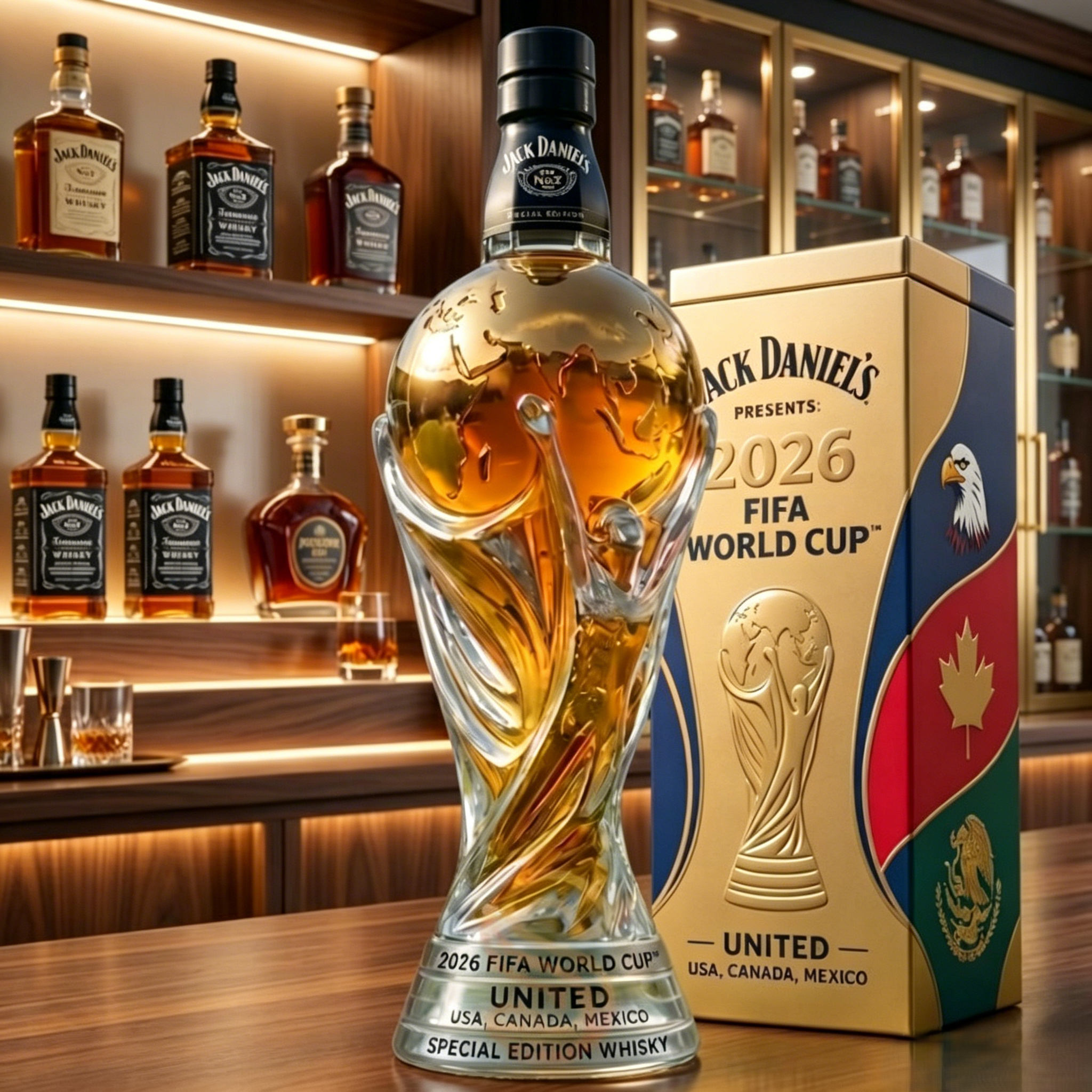 🏆 2026 FIFA World Cup Trophy-Shaped Whiskey Decanter | Limited-Edition Liquor Bottle