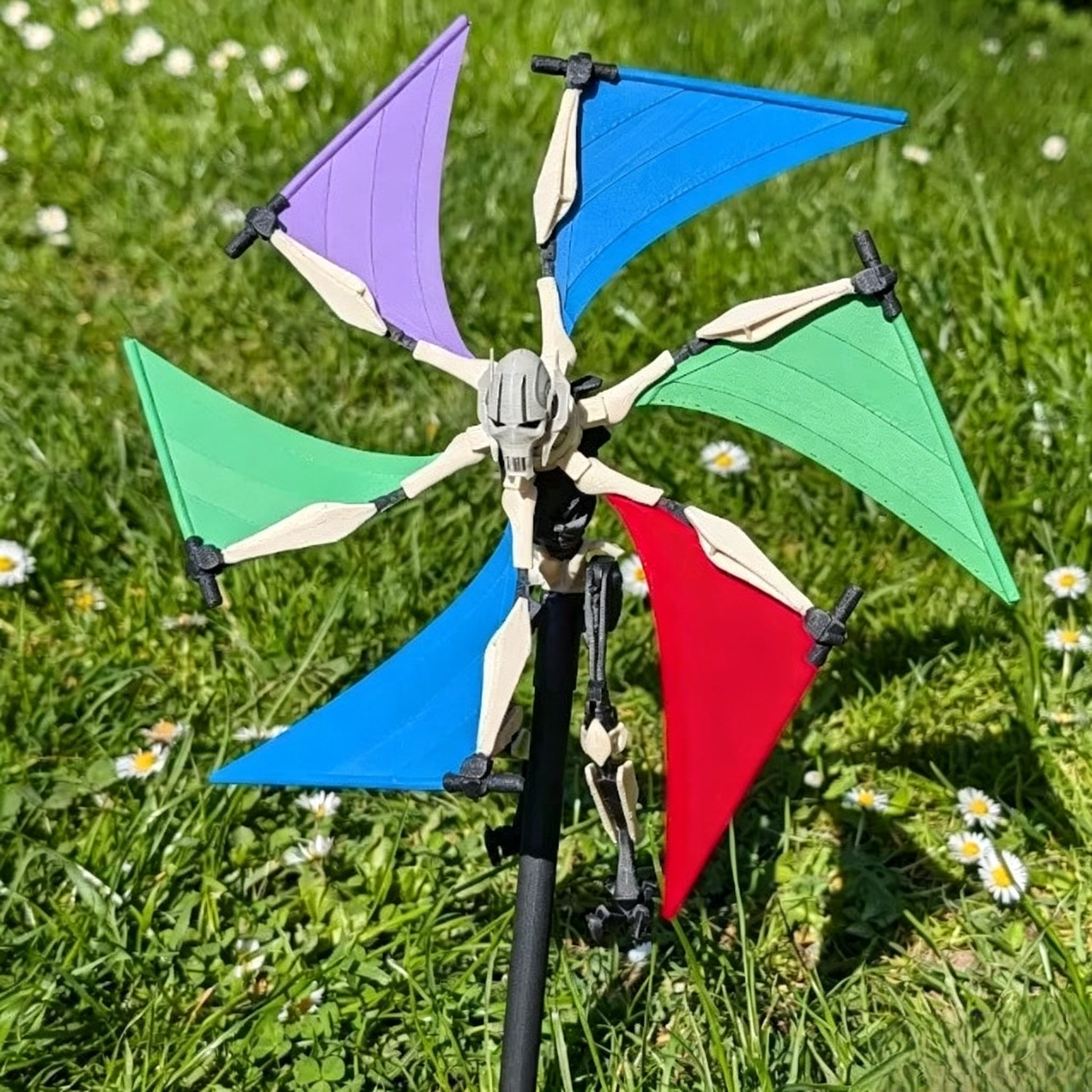 ⚙️ General Grievous Wind Spinner | Star Wars‑Themed Garden Whirligig