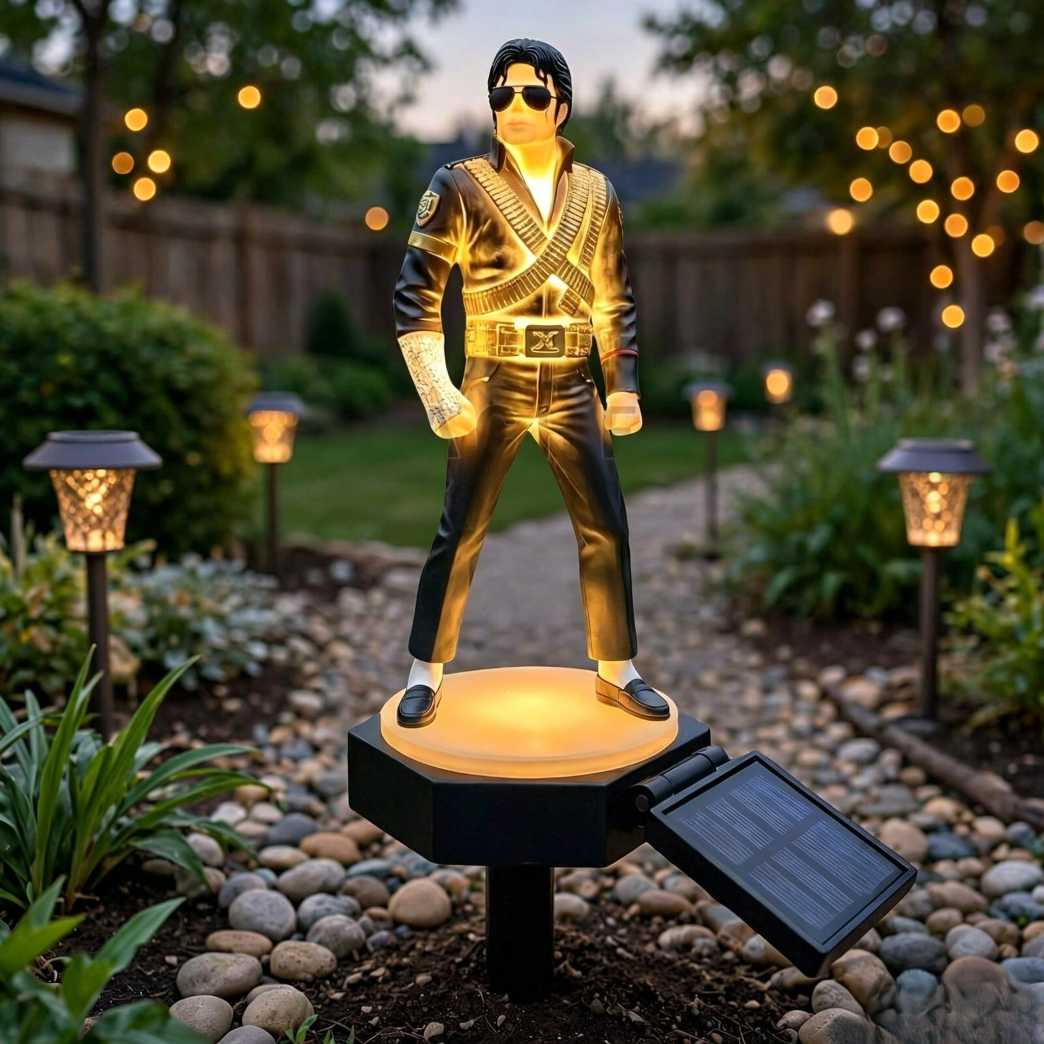 🕺 Michael Jackson Solar Garden Stake Light | King of Pop LED Outdoor Landscape Decor Lamp