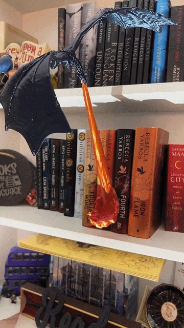 🐉Naotstore - Dragon Flame Book Nook