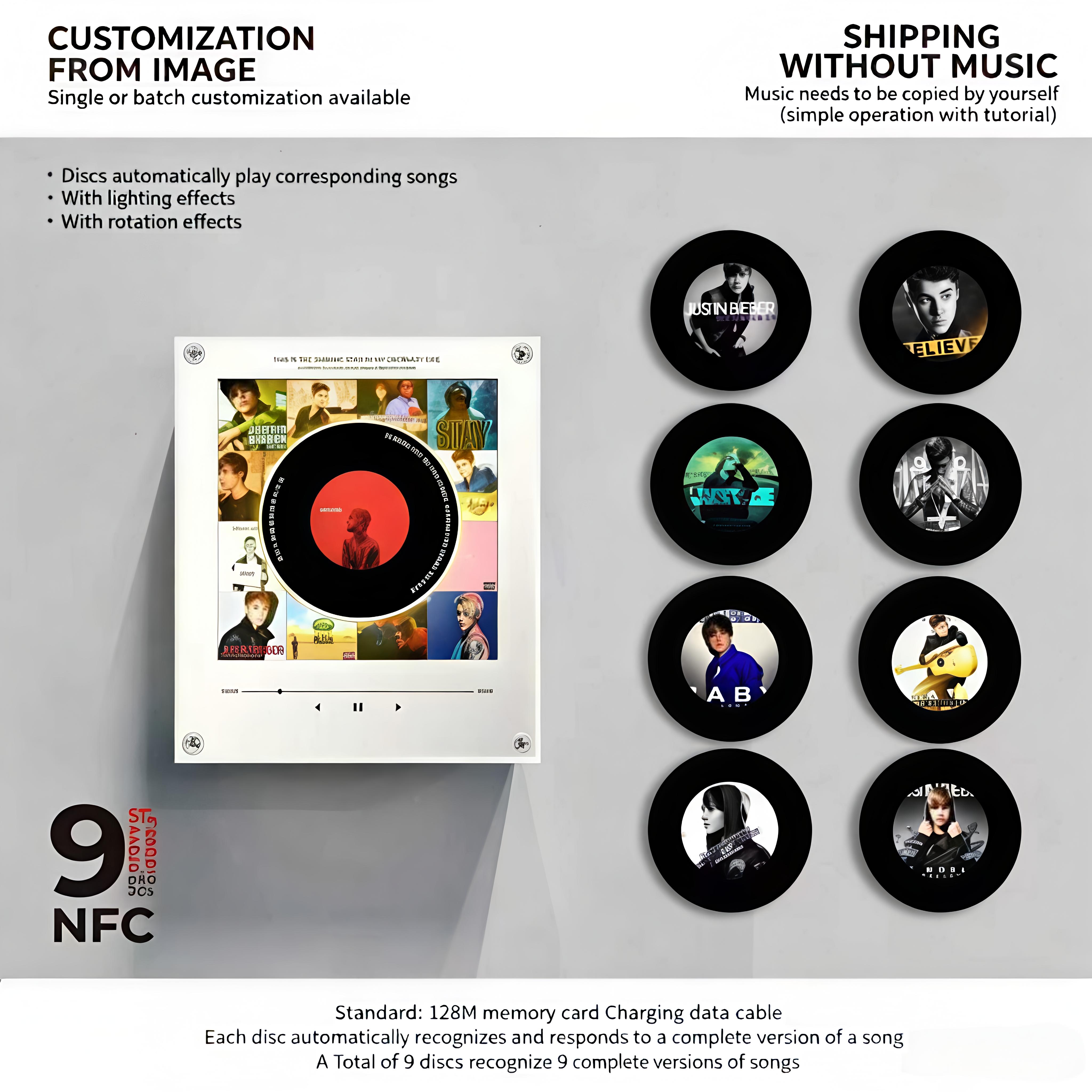 🎤 Iconic Music Legend NFC Fridge Magnet Music Player | Retro Vinyl Decor Gift Set🎵